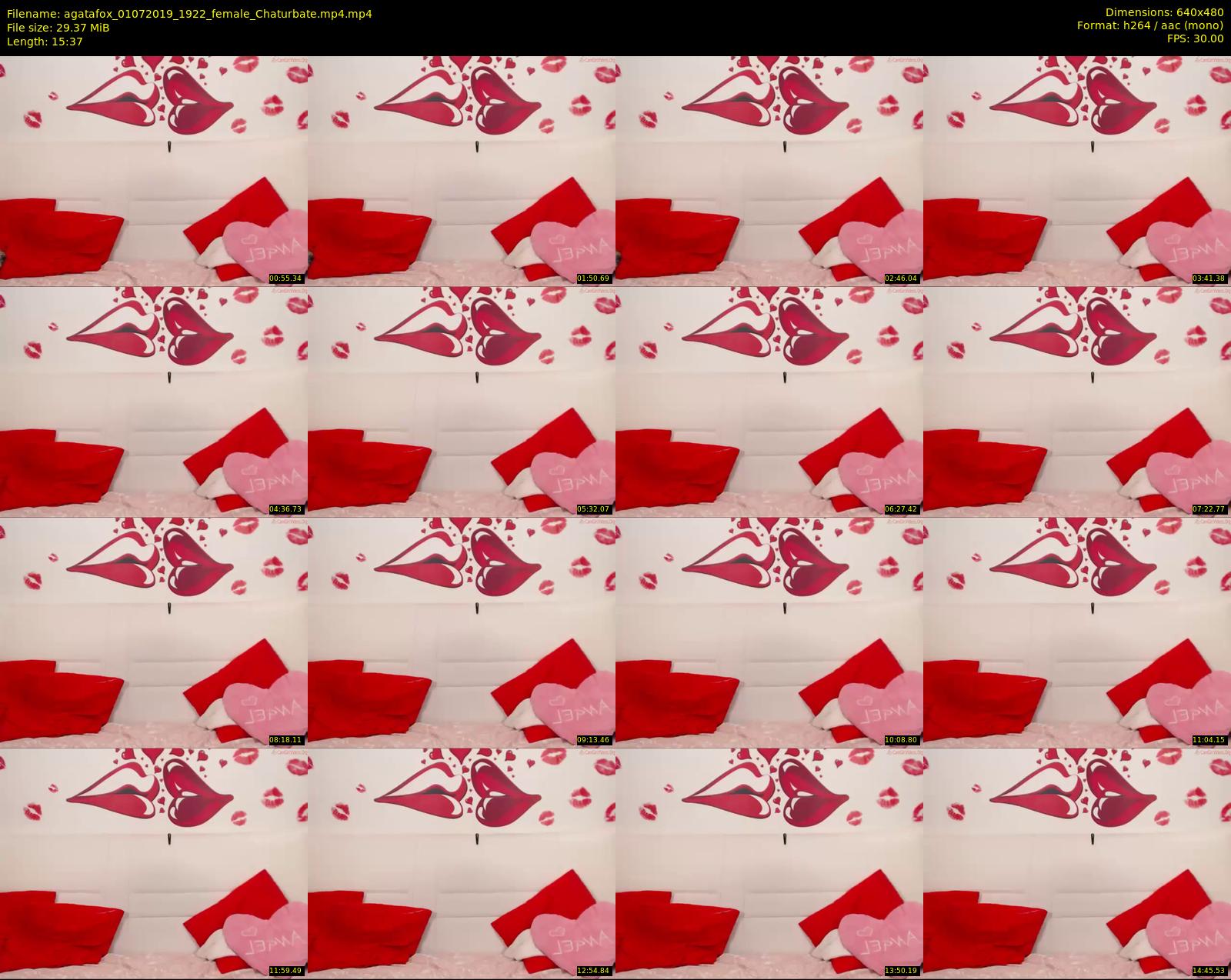 agatafox — 16 minute Chaturbate female cam show recording, 480p, Jul 1, 2019