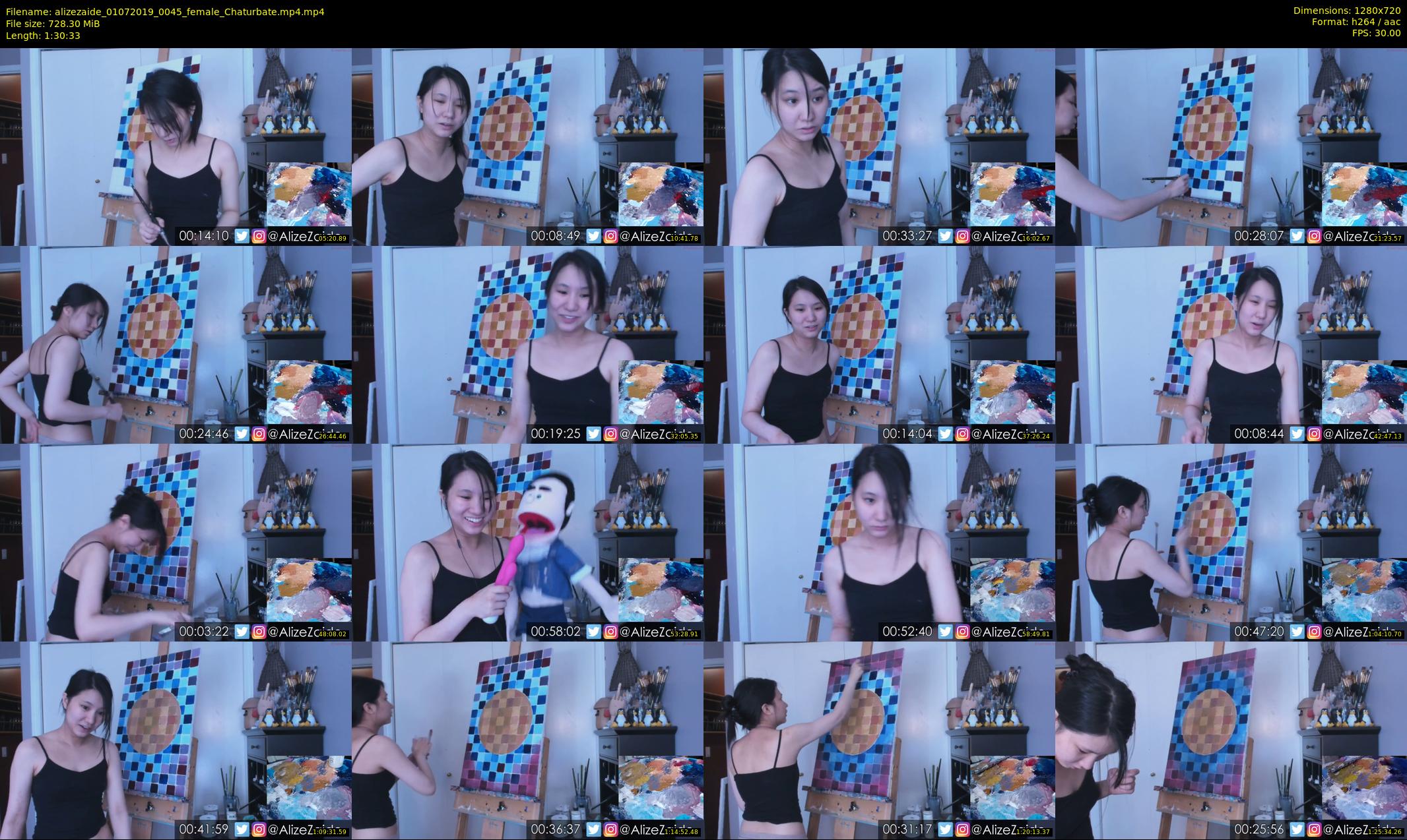 alizezaide — 91 minute Chaturbate female cam show recording, 720p, Jul 1, 2019
