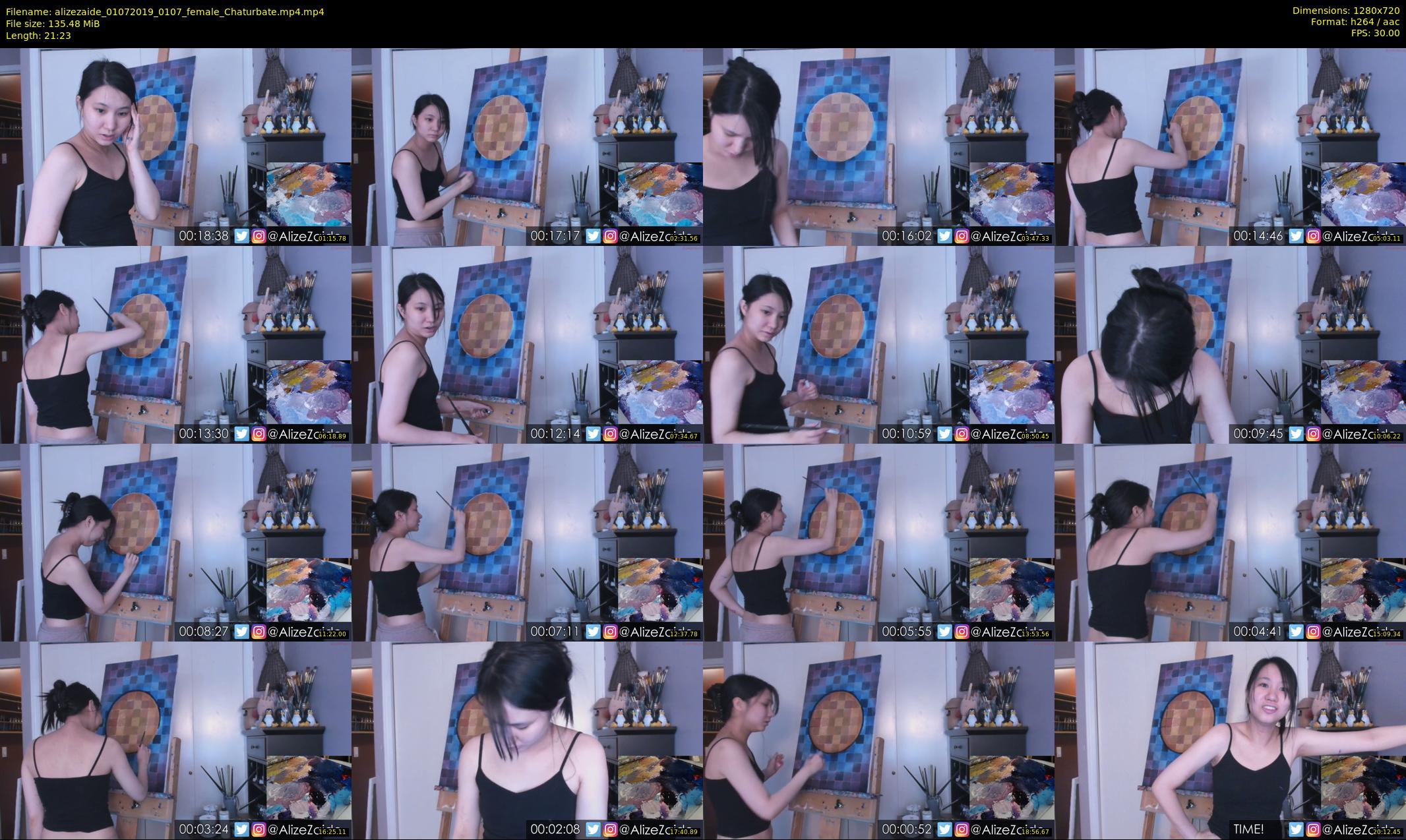 alizezaide — 22 minute Chaturbate female cam show recording, 720p, Jul 1, 2019