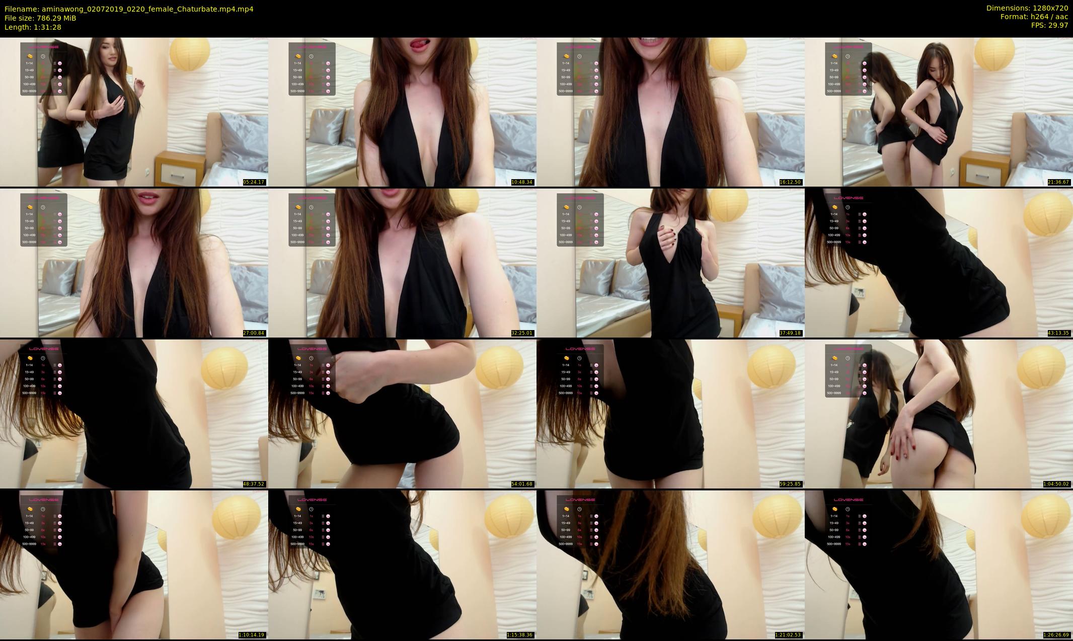 aminawong — 92 minute Chaturbate female cam show recording, 720p, Jul 2, 2019