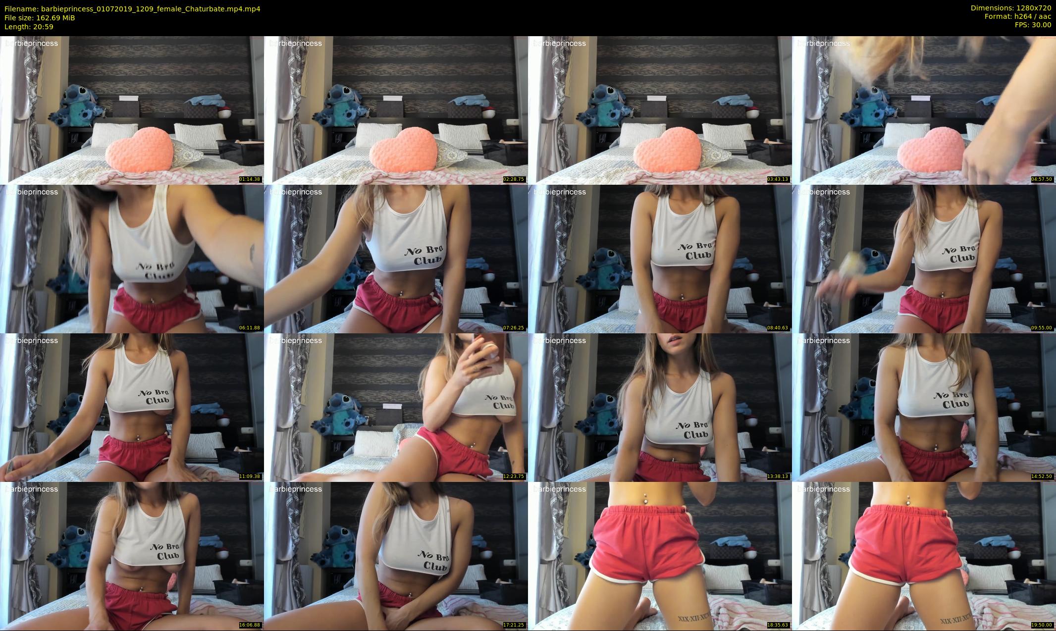 barbieprincess — 21 minute Chaturbate female cam show recording, 720p, Jul 1, 2019
