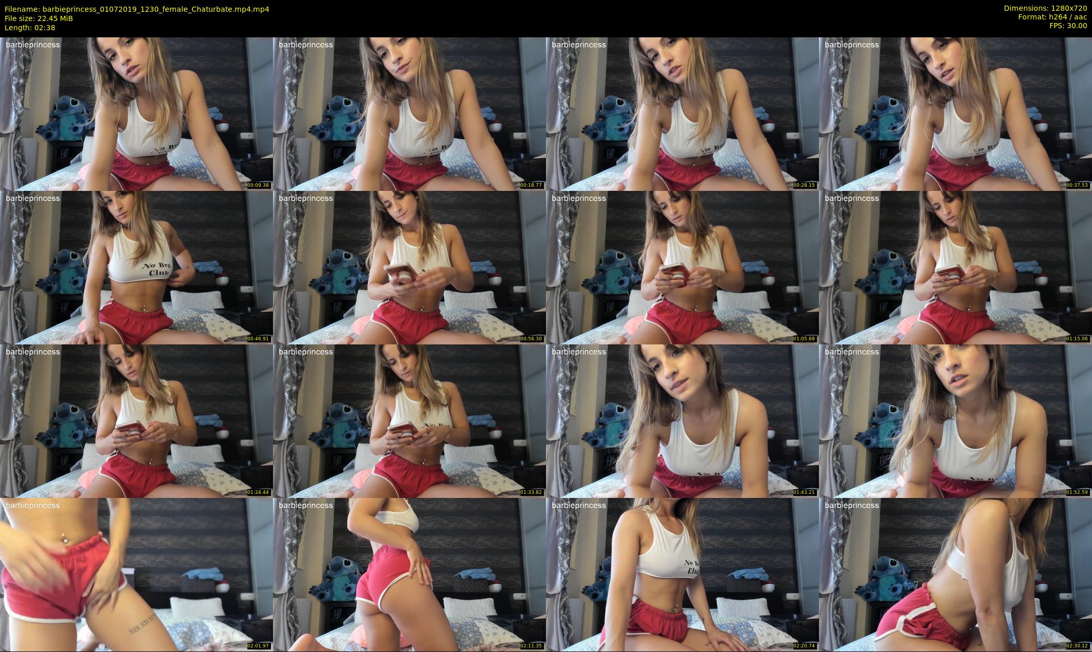 barbieprincess — 3 minute Chaturbate female cam show recording, 720p, Jul 1, 2019