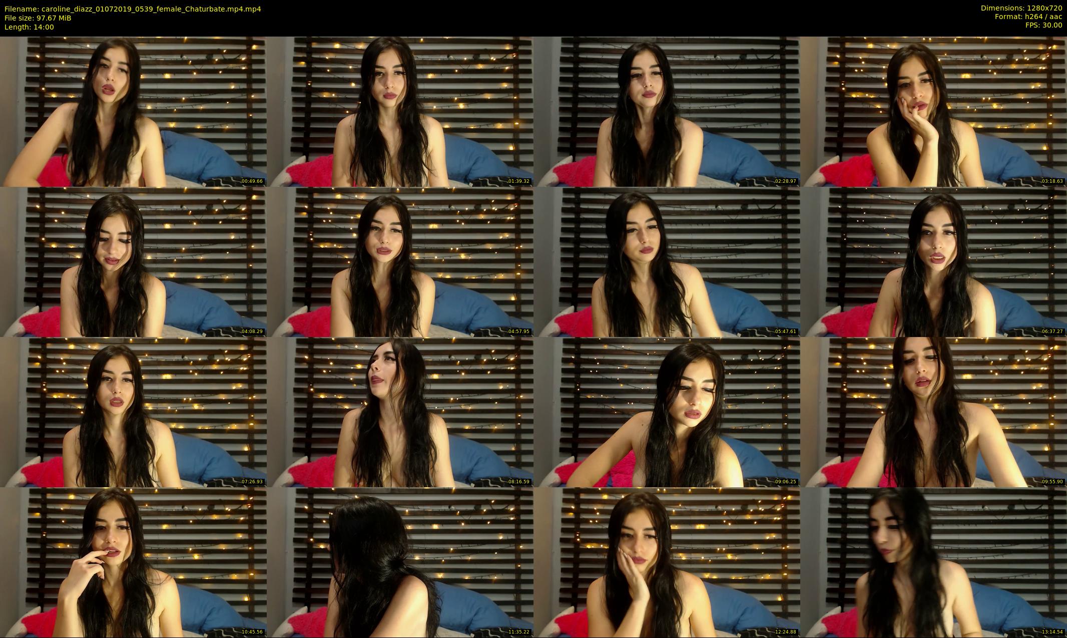 caroline_diazz — 14 minute Chaturbate female cam show recording, 720p, Jul 1, 2019