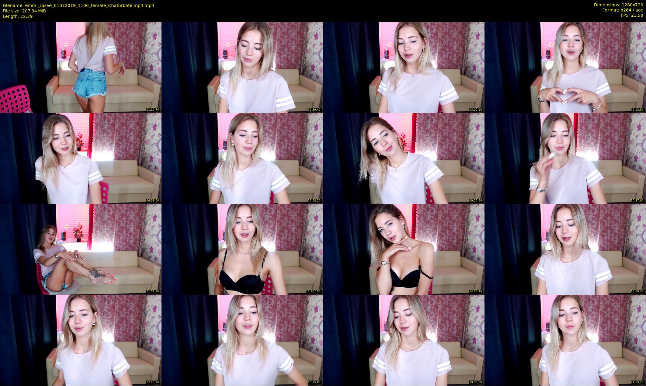 emmi_rosee — 23 minute Chaturbate female cam show recording, 720p, Jul 1, 2019