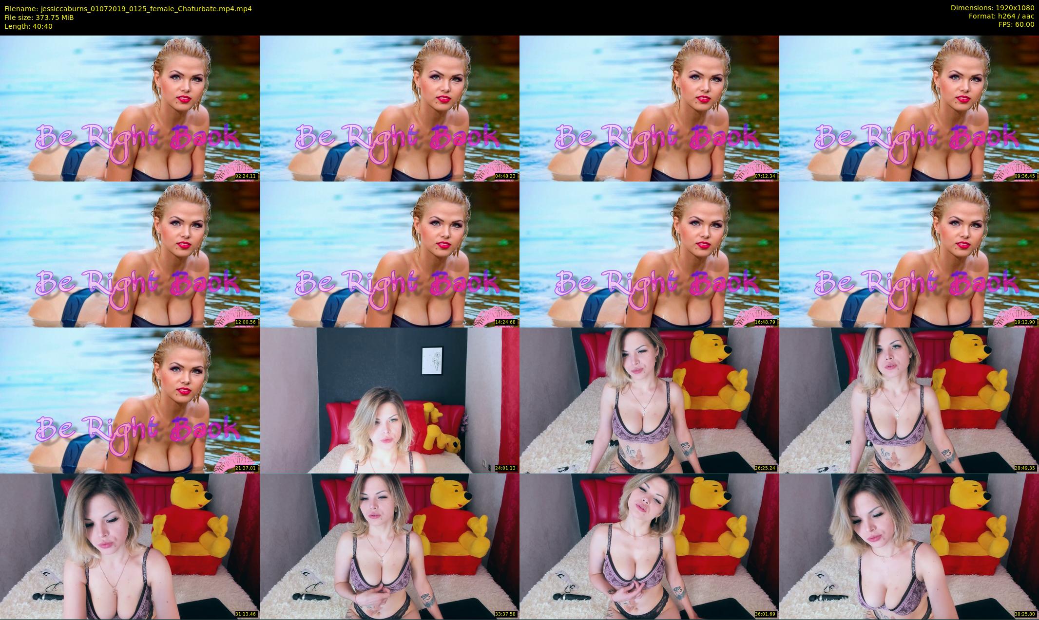 jessiccaburns — 41 minute Chaturbate female cam show recording, 1080p, Jul 1, 2019