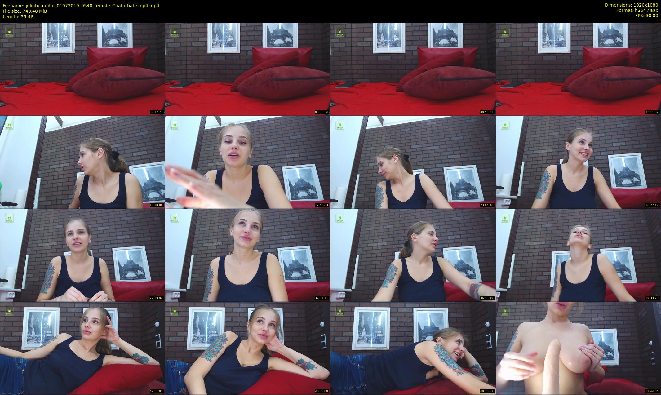 juliabeautiful — 56 minute Chaturbate female cam show recording, 1080p, Jul 1, 2019