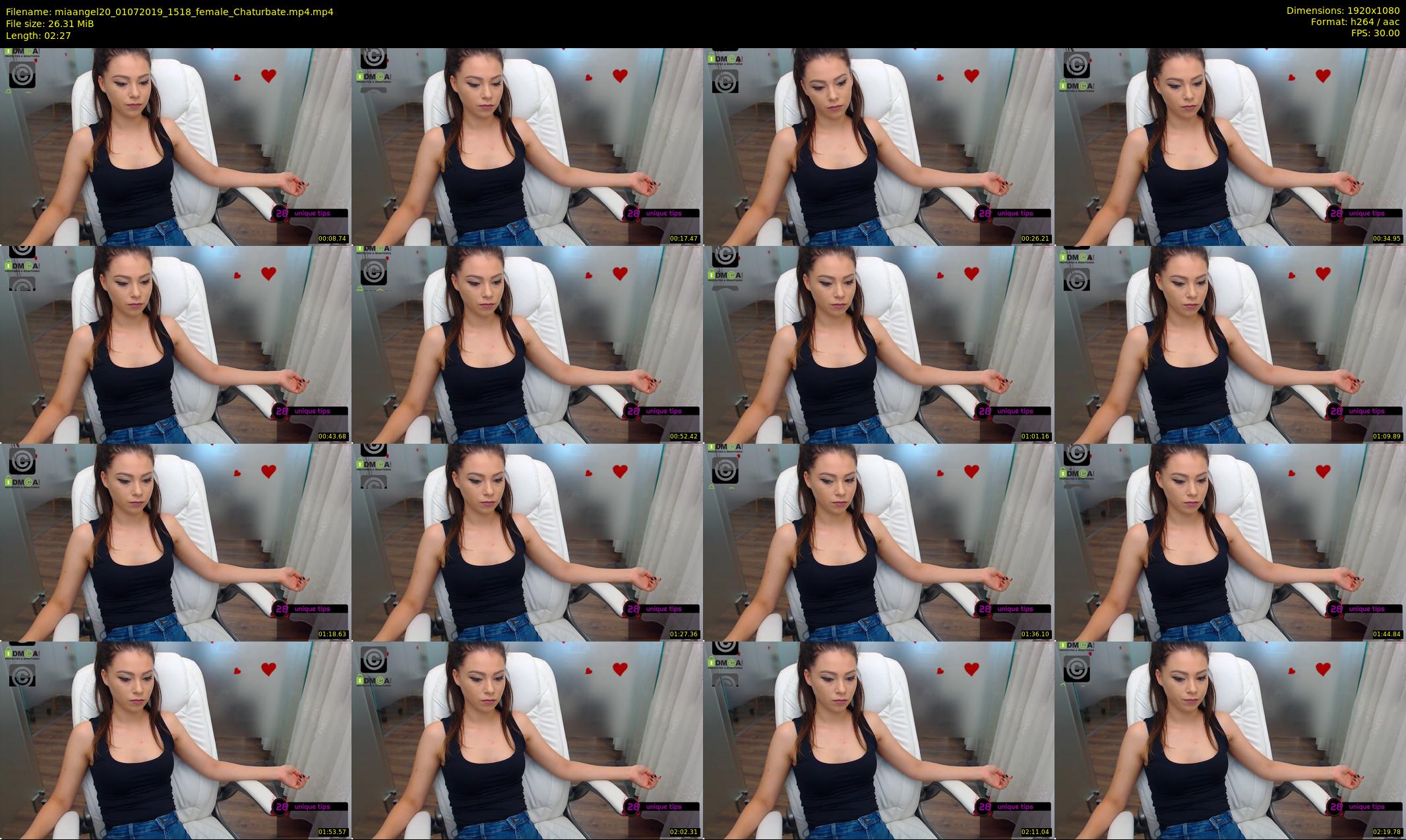miaangel20 — 3 minute Chaturbate female cam show recording, 1080p, Jul 1, 2019