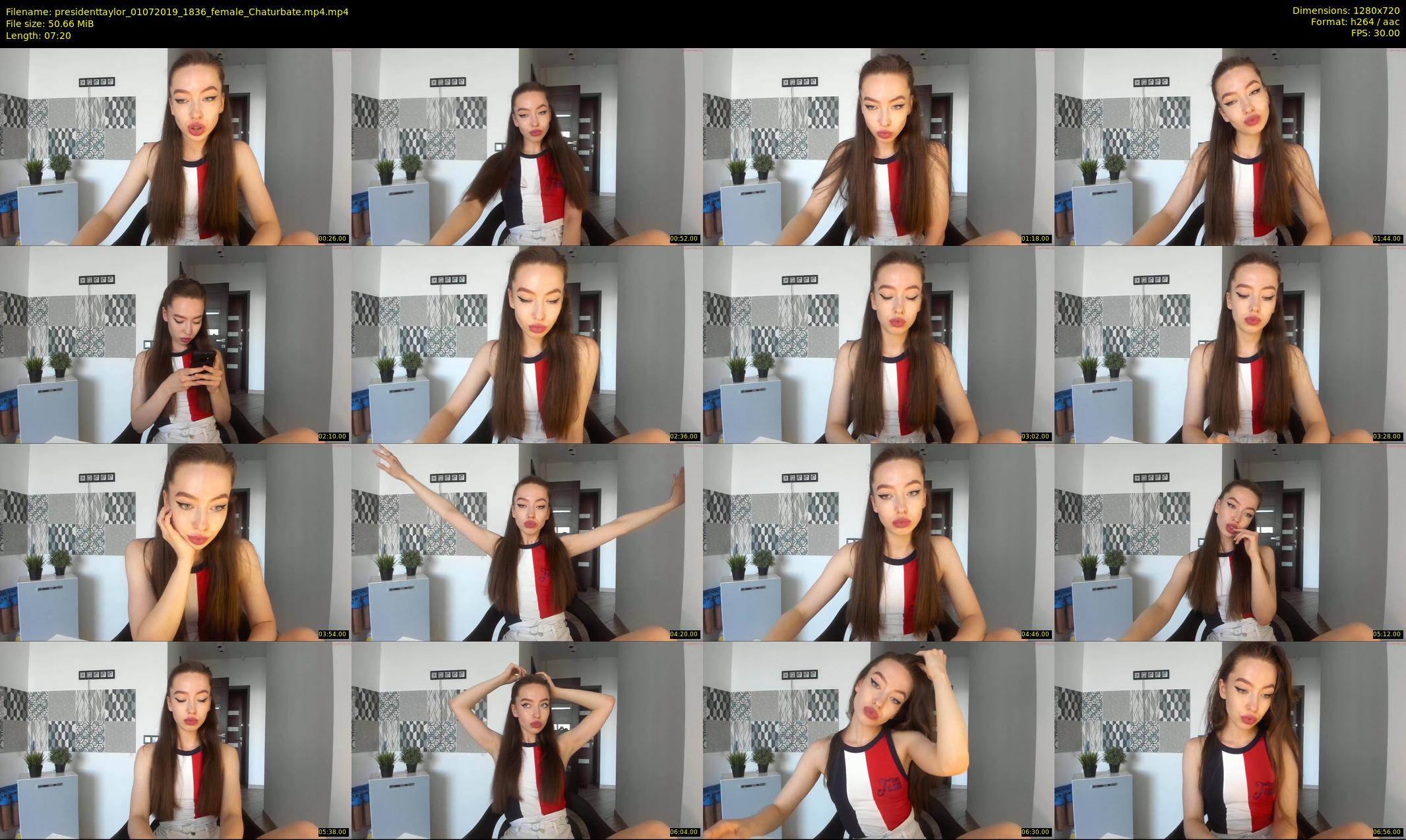 presidenttaylor — 8 minute Chaturbate female cam show recording, 720p, Jul 1, 2019