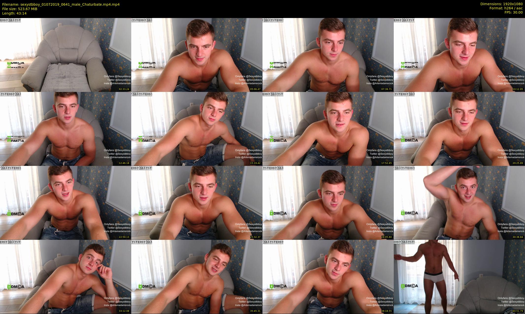 sexystbboy — 44 minute Chaturbate male cam show recording, 1080p, Jul 1, 2019