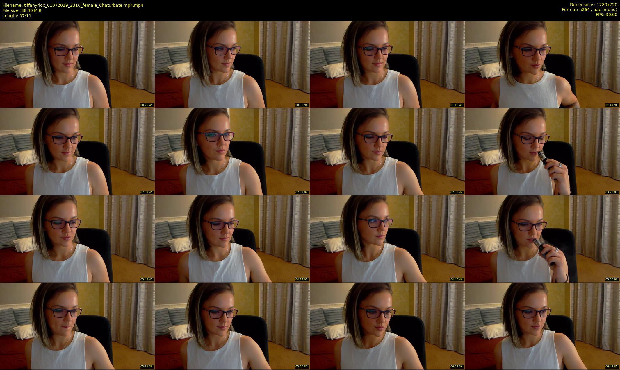 tiffanyriox — 8 minute Chaturbate female cam show recording, 720p, Jul 1, 2019