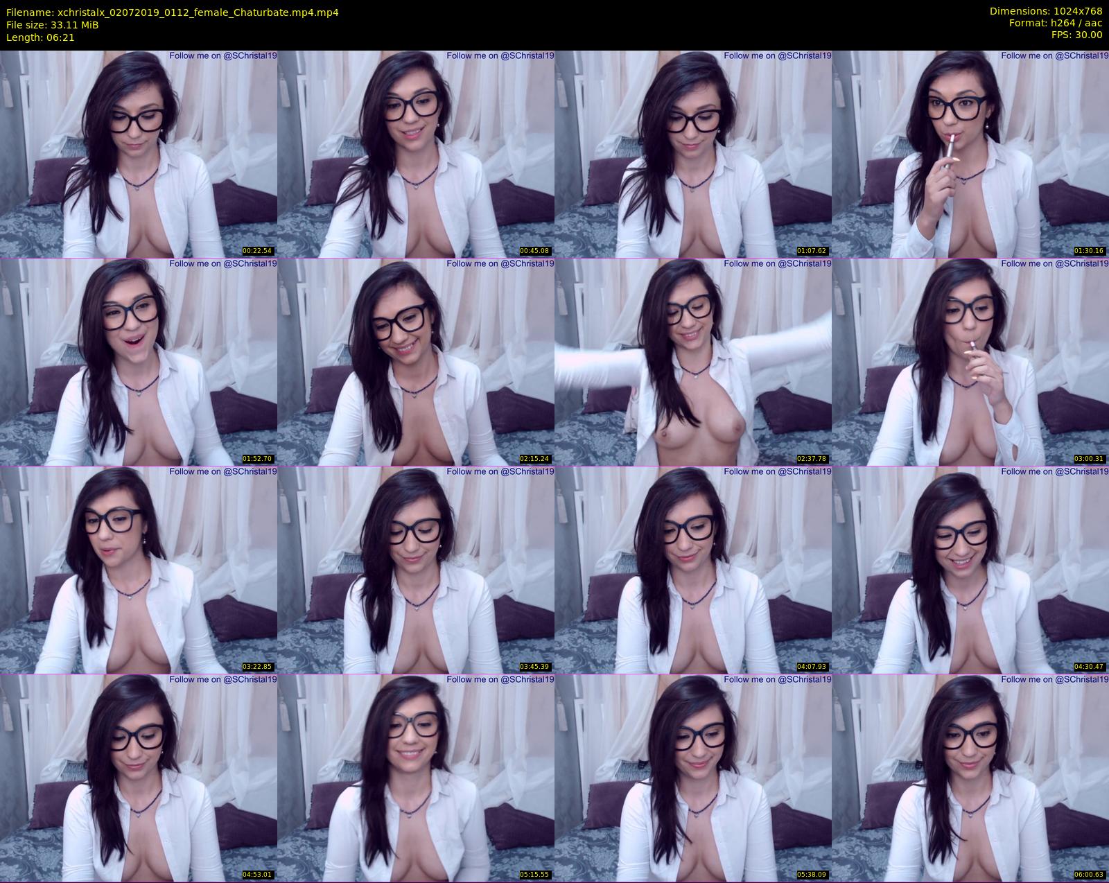 xchristalx — 7 minute Chaturbate female cam show recording, 720p, Jul 2, 2019