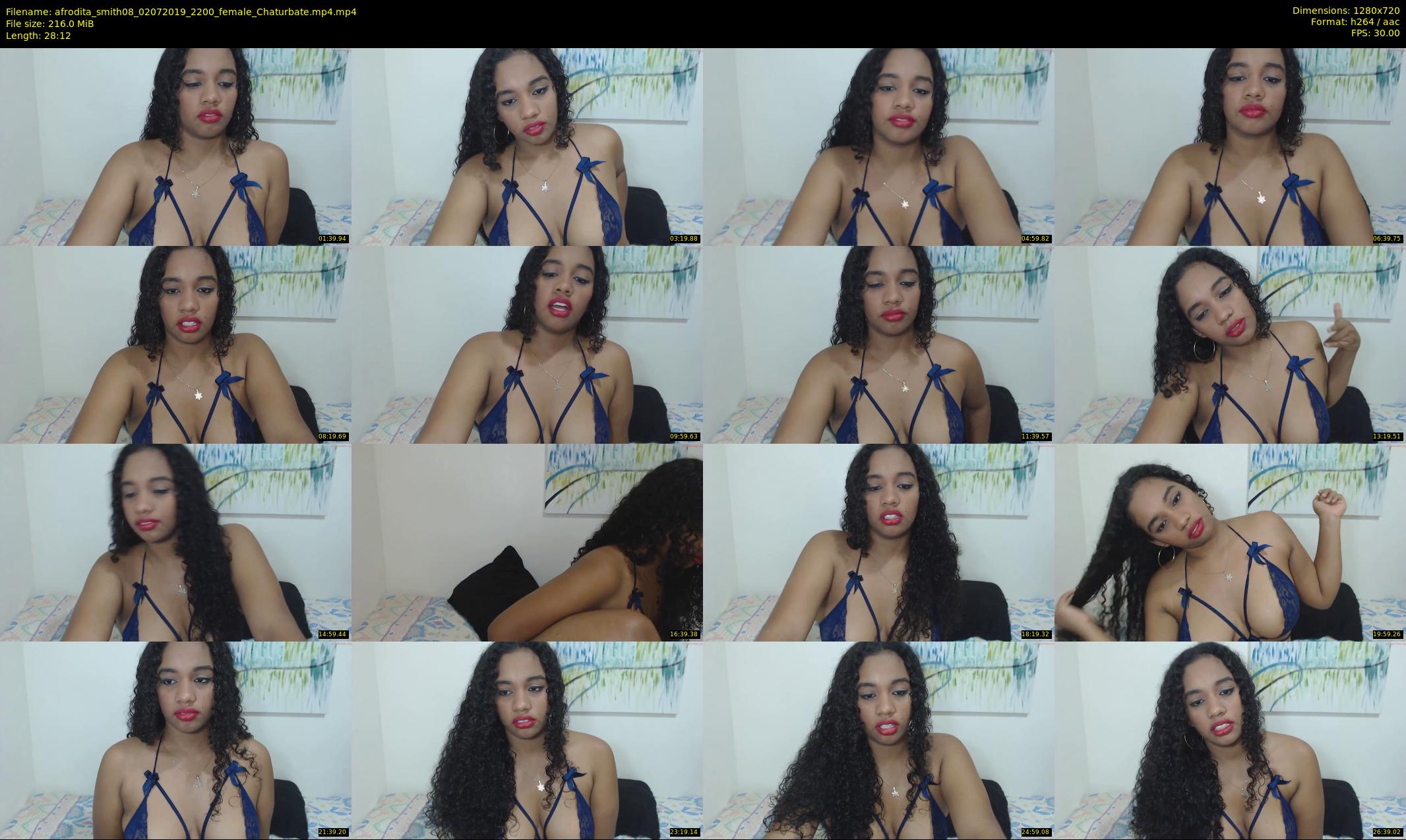afrodita_smith08 — 29 minute Chaturbate female cam show recording, 720p, Jul 2, 2019