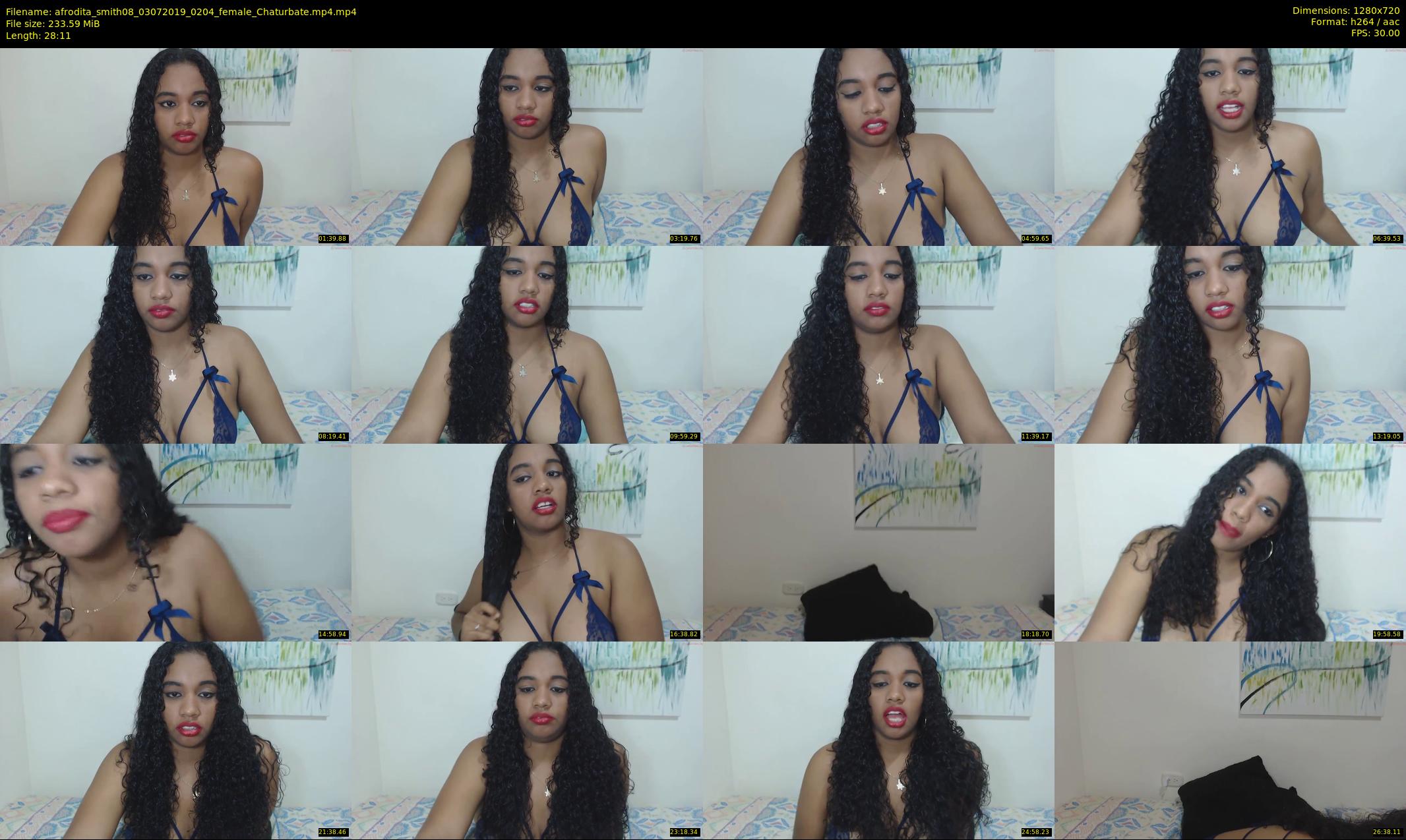 afrodita_smith08 — 29 minute Chaturbate female cam show recording, 720p, Jul 3, 2019