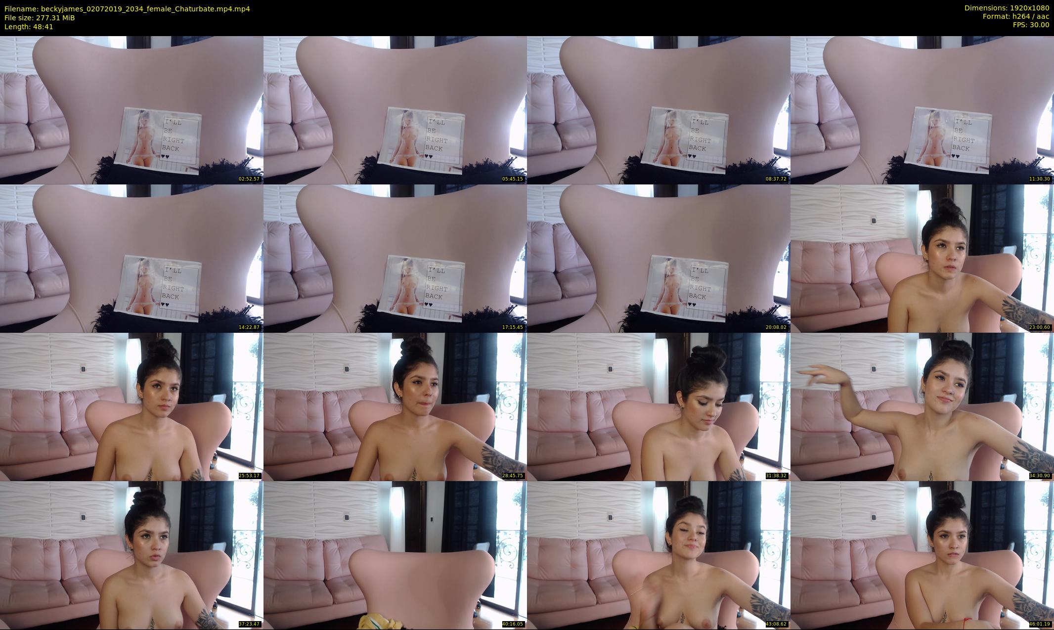 beckyjames — 49 minute Chaturbate female cam show recording, 1080p, Jul 2, 2019