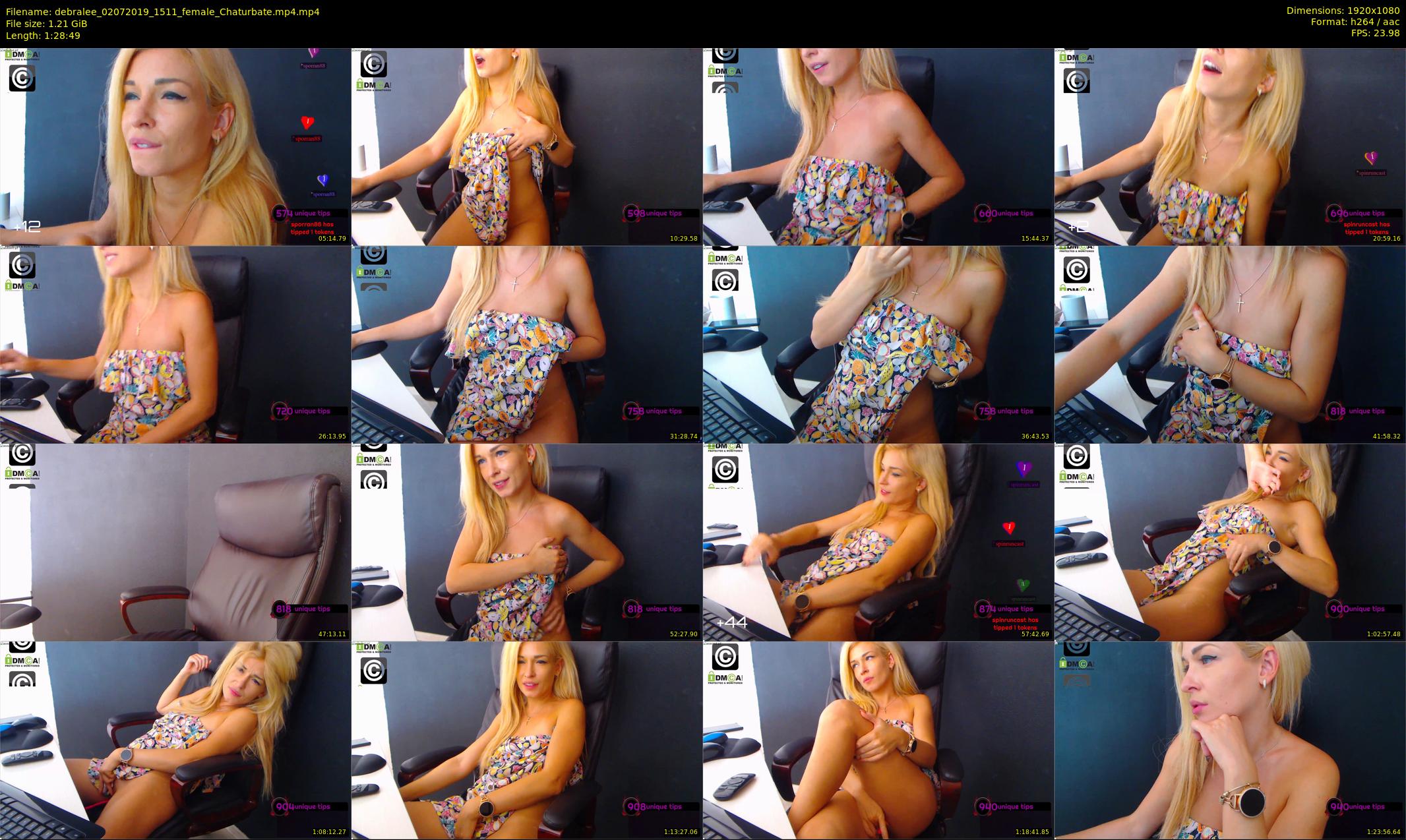 debralee — 89 minute Chaturbate female cam show recording, 1080p, Jul 2, 2019
