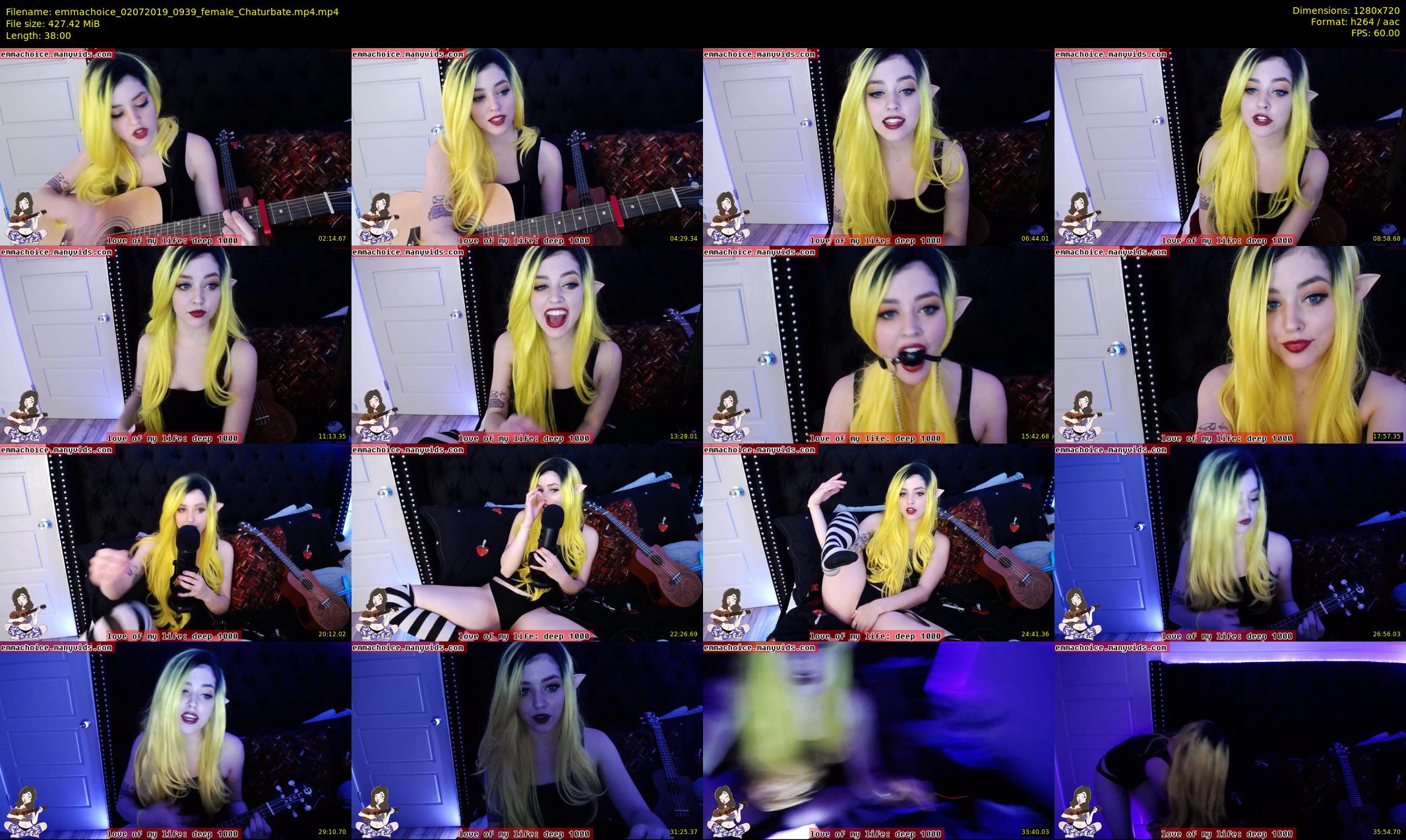 emmachoice — 38 minute Chaturbate female cam show recording, 720p, Jul 2, 2019