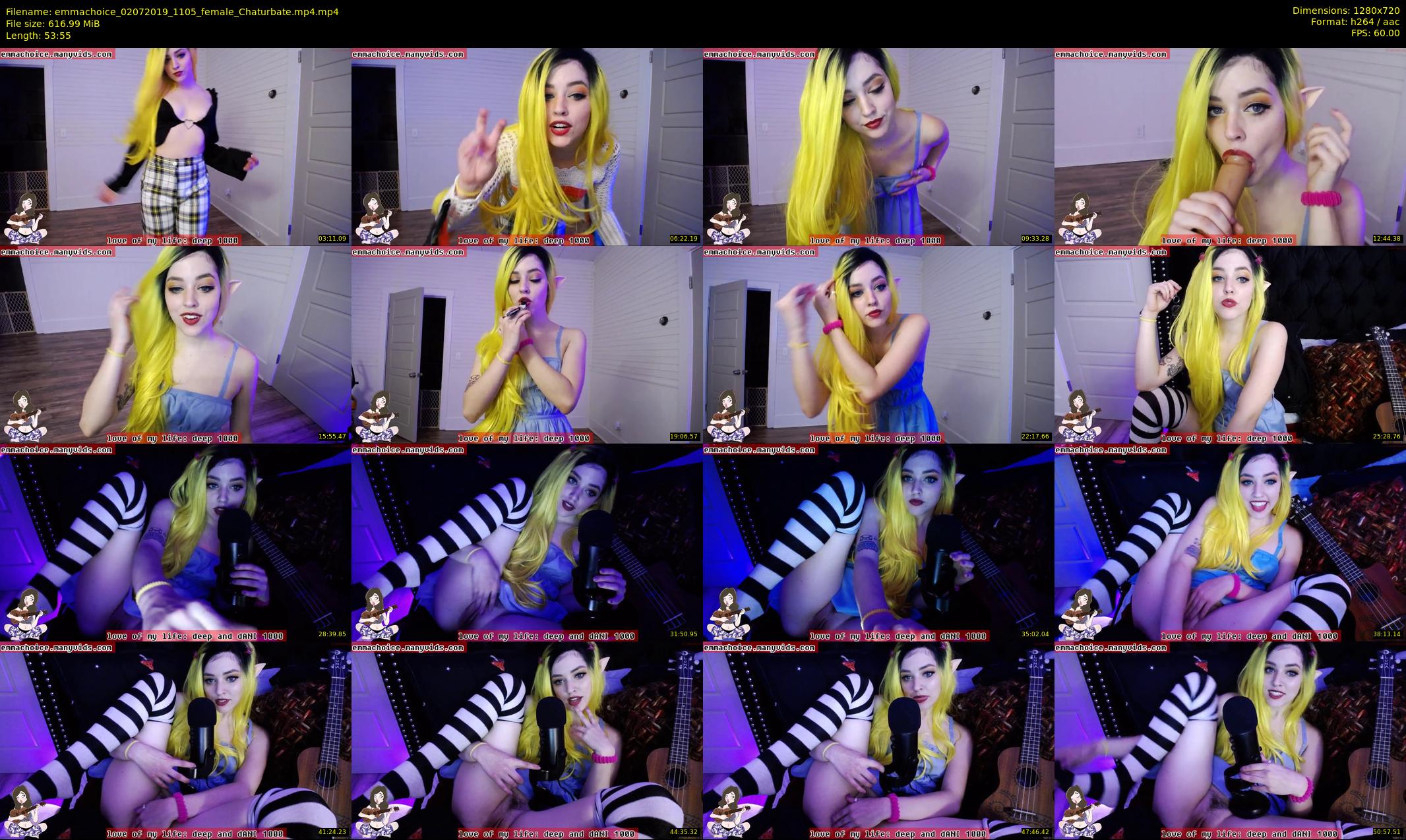emmachoice — 54 minute Chaturbate female cam show recording, 720p, Jul 2, 2019