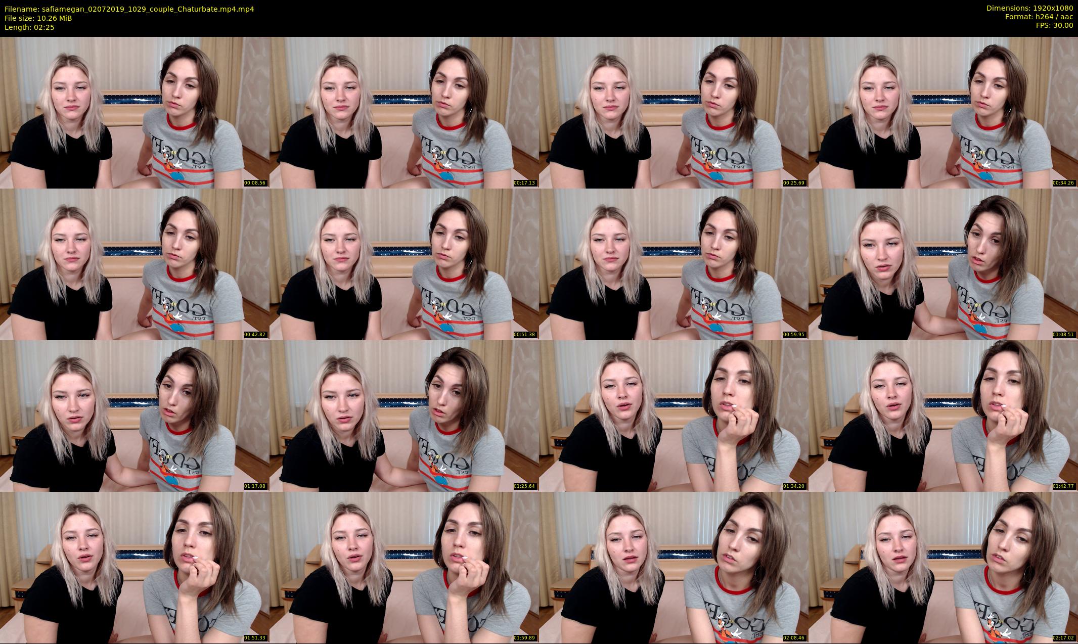 safiamegan — 3 minute Chaturbate couple cam show recording, 1080p, Jul 2, 2019