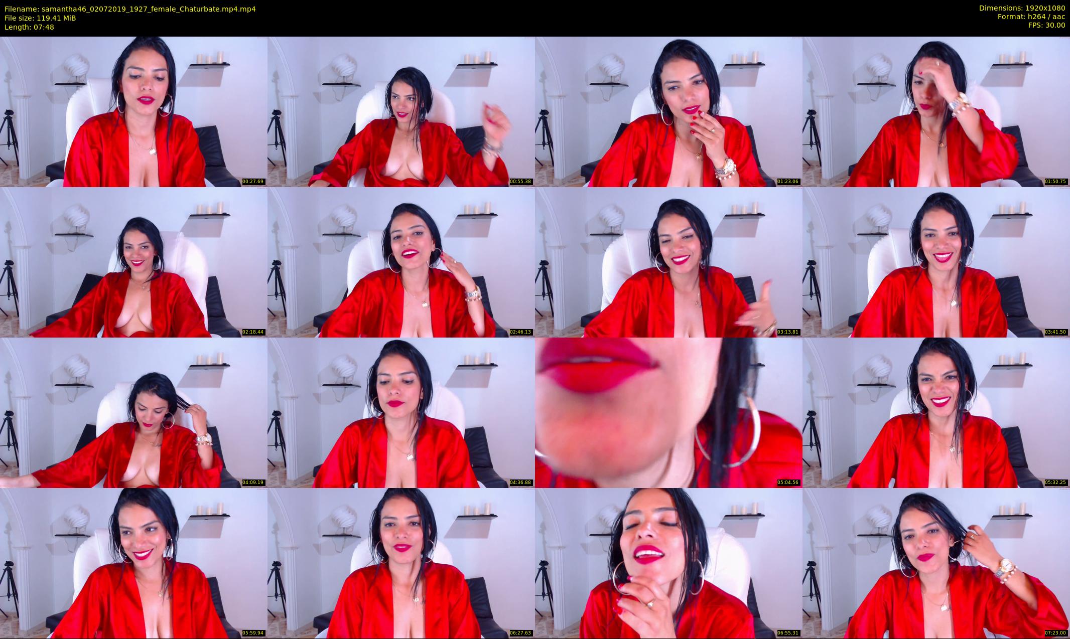 samantha46 — 8 minute Chaturbate female cam show recording, 1080p, Jul 2, 2019