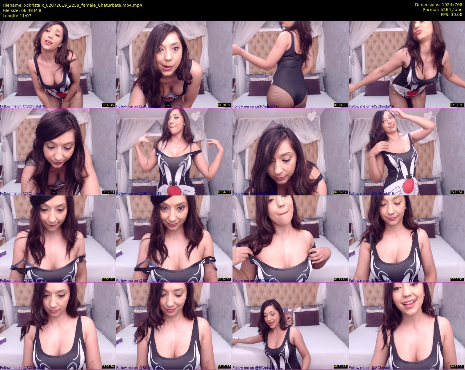 xchristalx — 12 minute Chaturbate female cam show recording, 720p, Jul 2, 2019