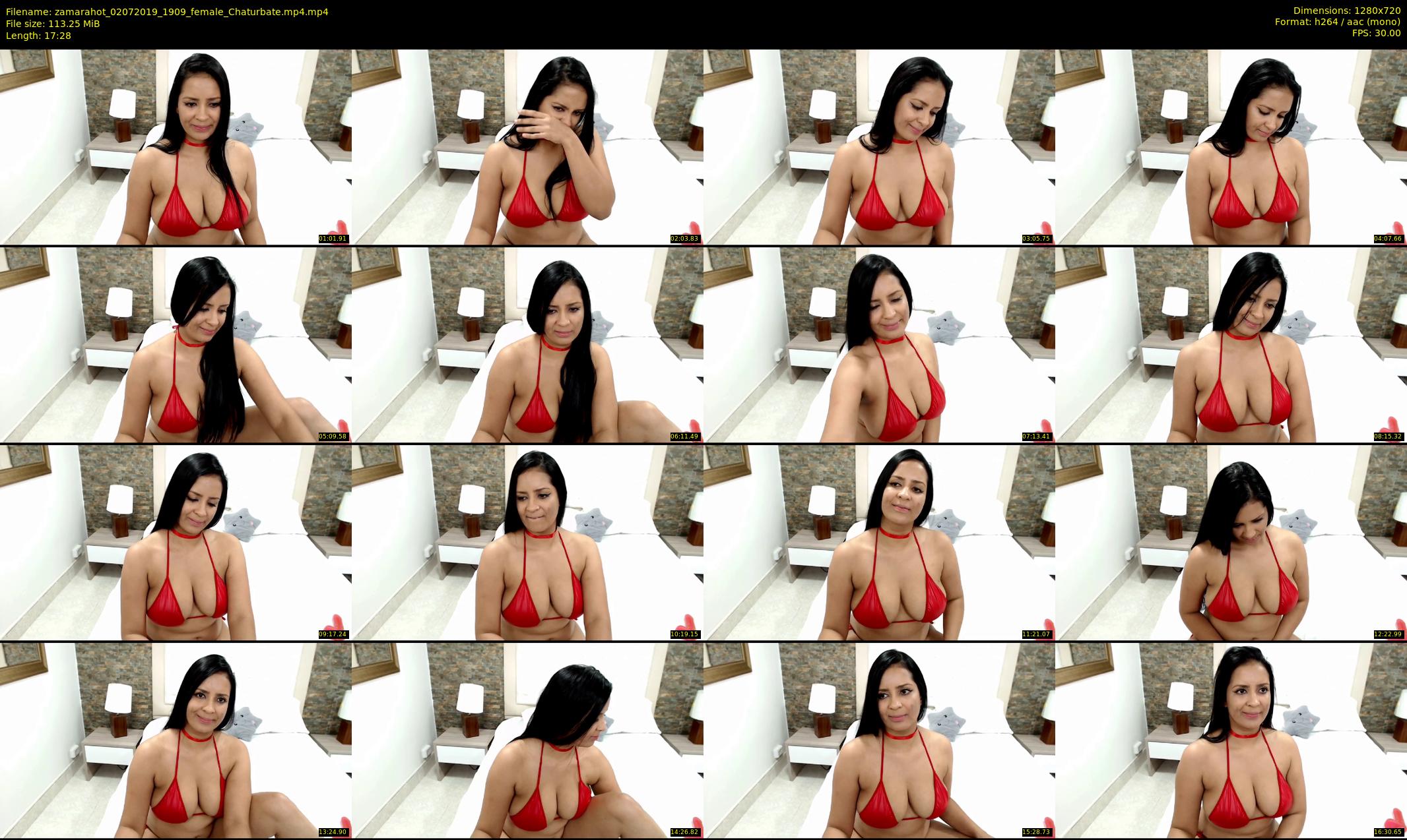 zamarahot — 18 minute Chaturbate female cam show recording, 720p, Jul 2, 2019