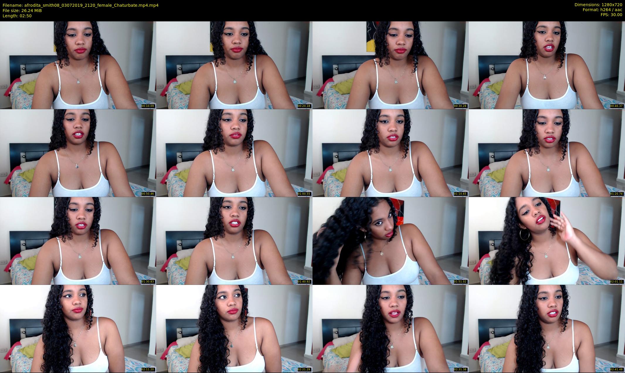 afrodita_smith08 — 3 minute Chaturbate female cam show recording, 720p, Jul 3, 2019