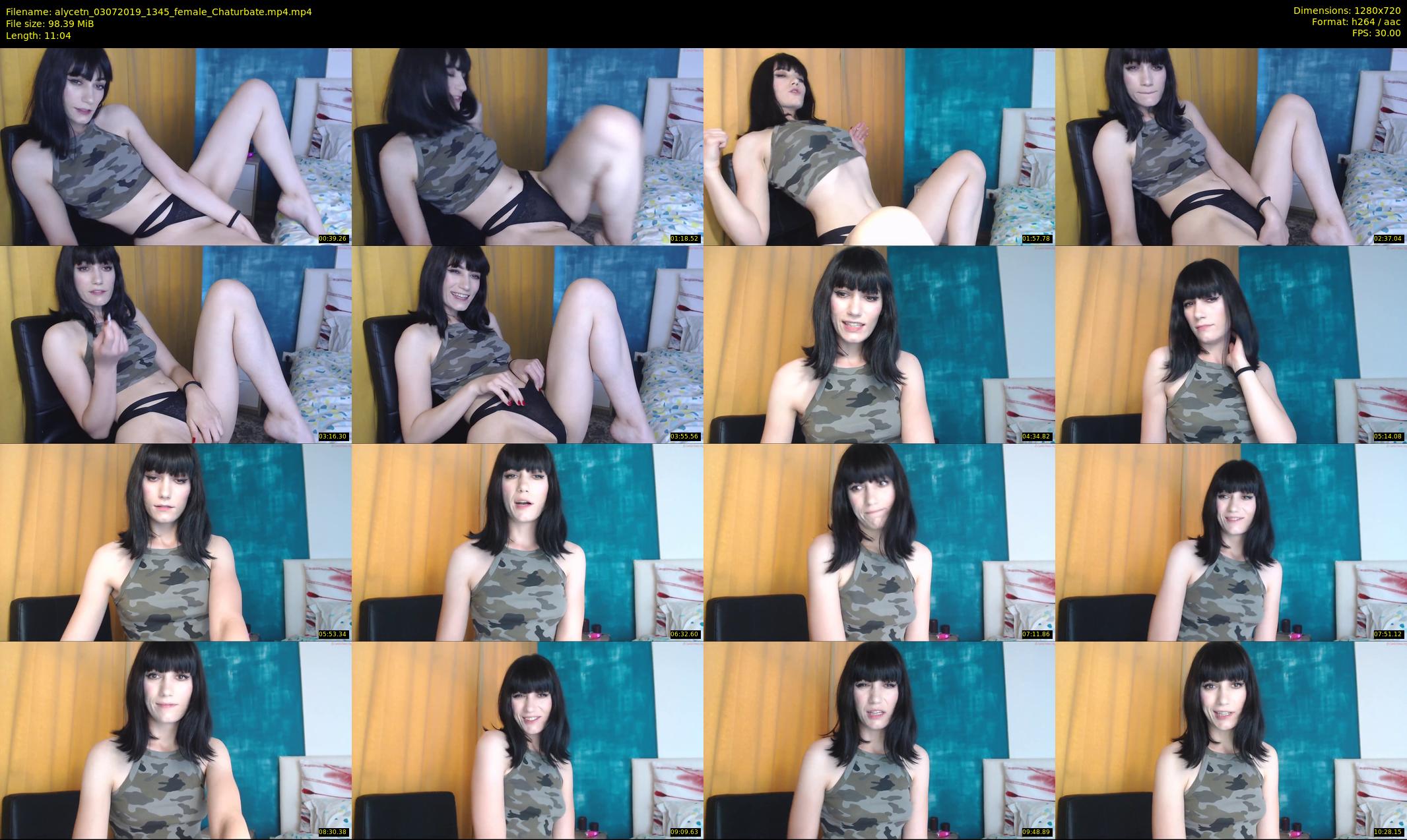 alycetn — 12 minute Chaturbate female cam show recording, 720p, Jul 3, 2019