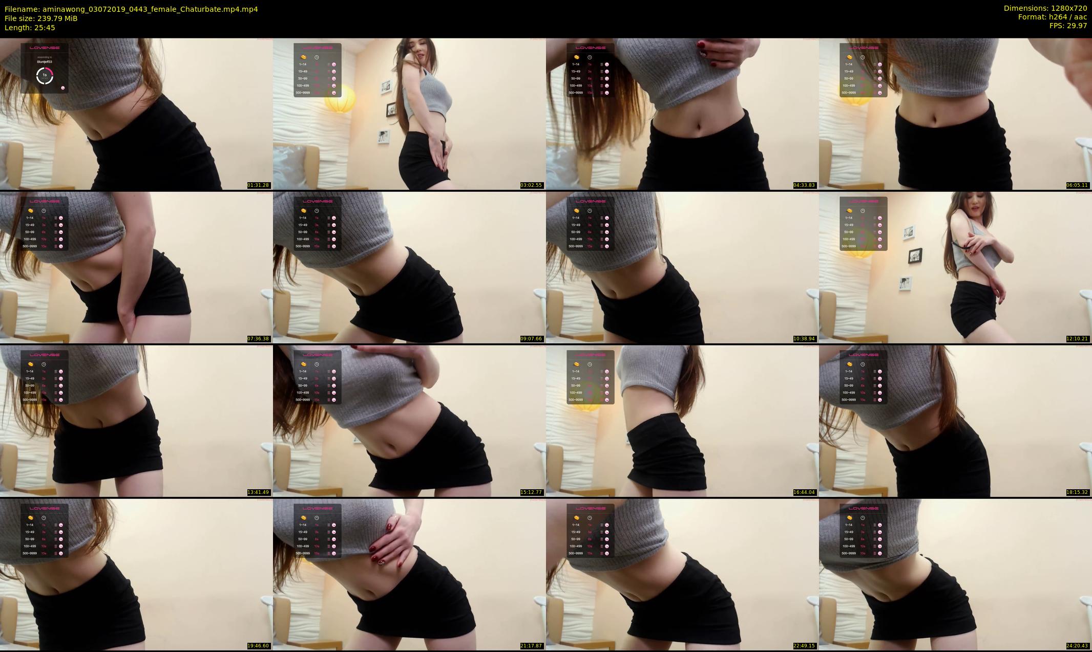aminawong — 26 minute Chaturbate female cam show recording, 720p, Jul 3, 2019