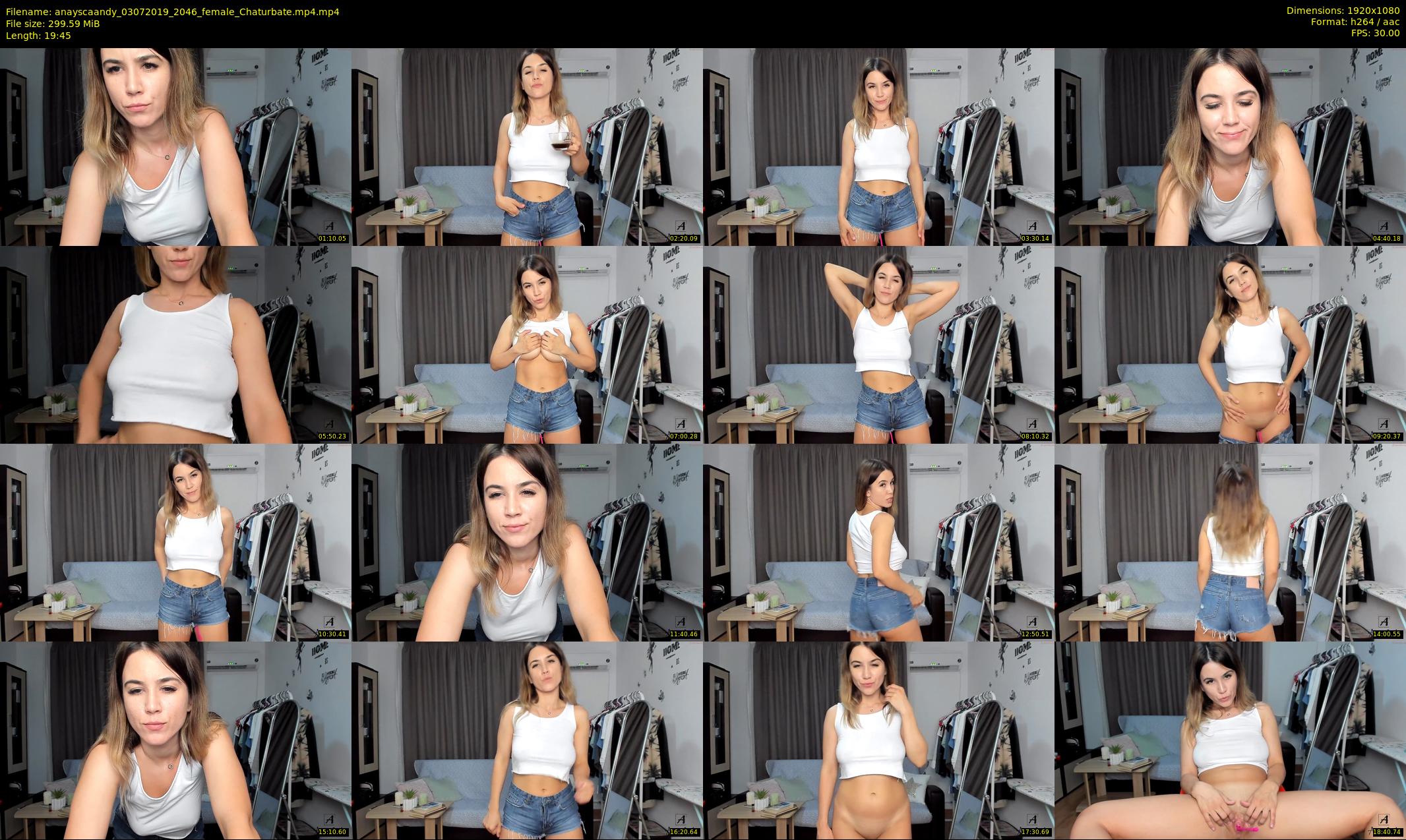 anayscaandy — 20 minute Chaturbate female cam show recording, 1080p, Jul 3, 2019