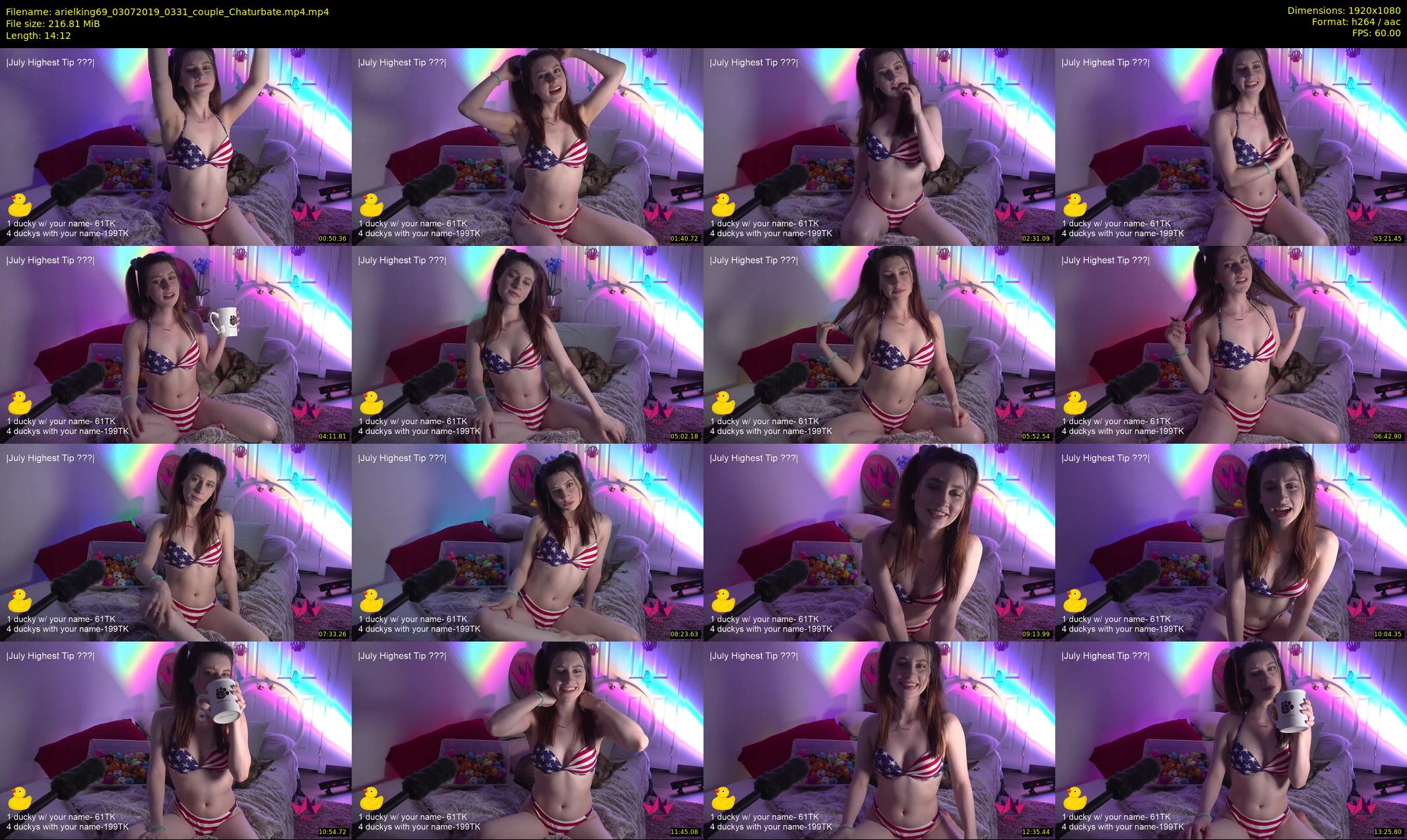 arielking69 — 15 minute Chaturbate female cam show recording, 1080p, Jul 3, 2019