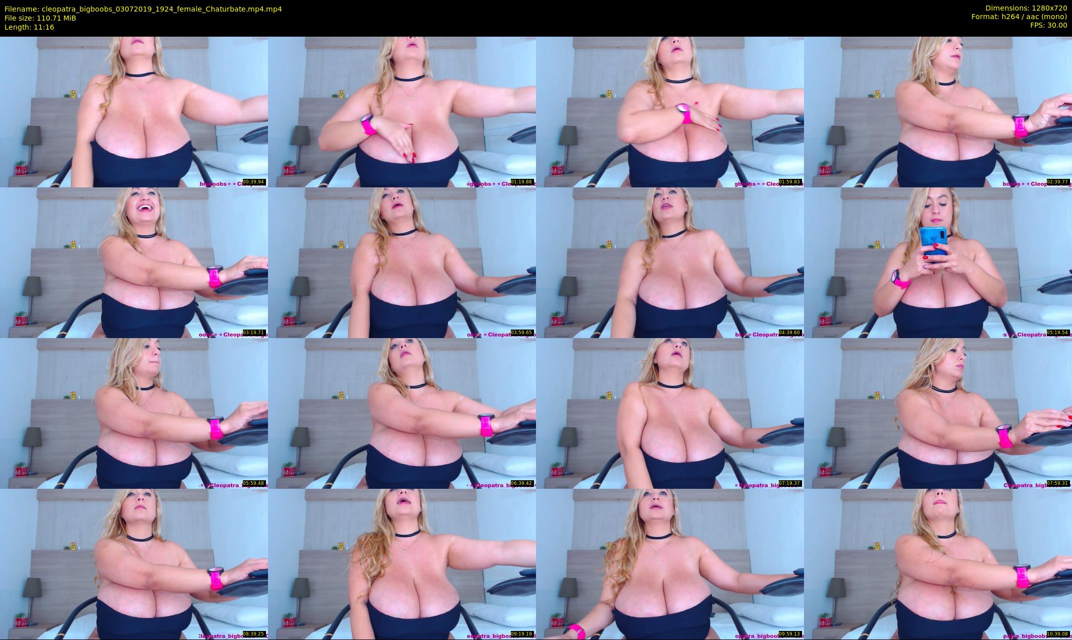 cleopatra_bigboobs — 12 minute Chaturbate female cam show recording, 720p, Jul 3, 2019