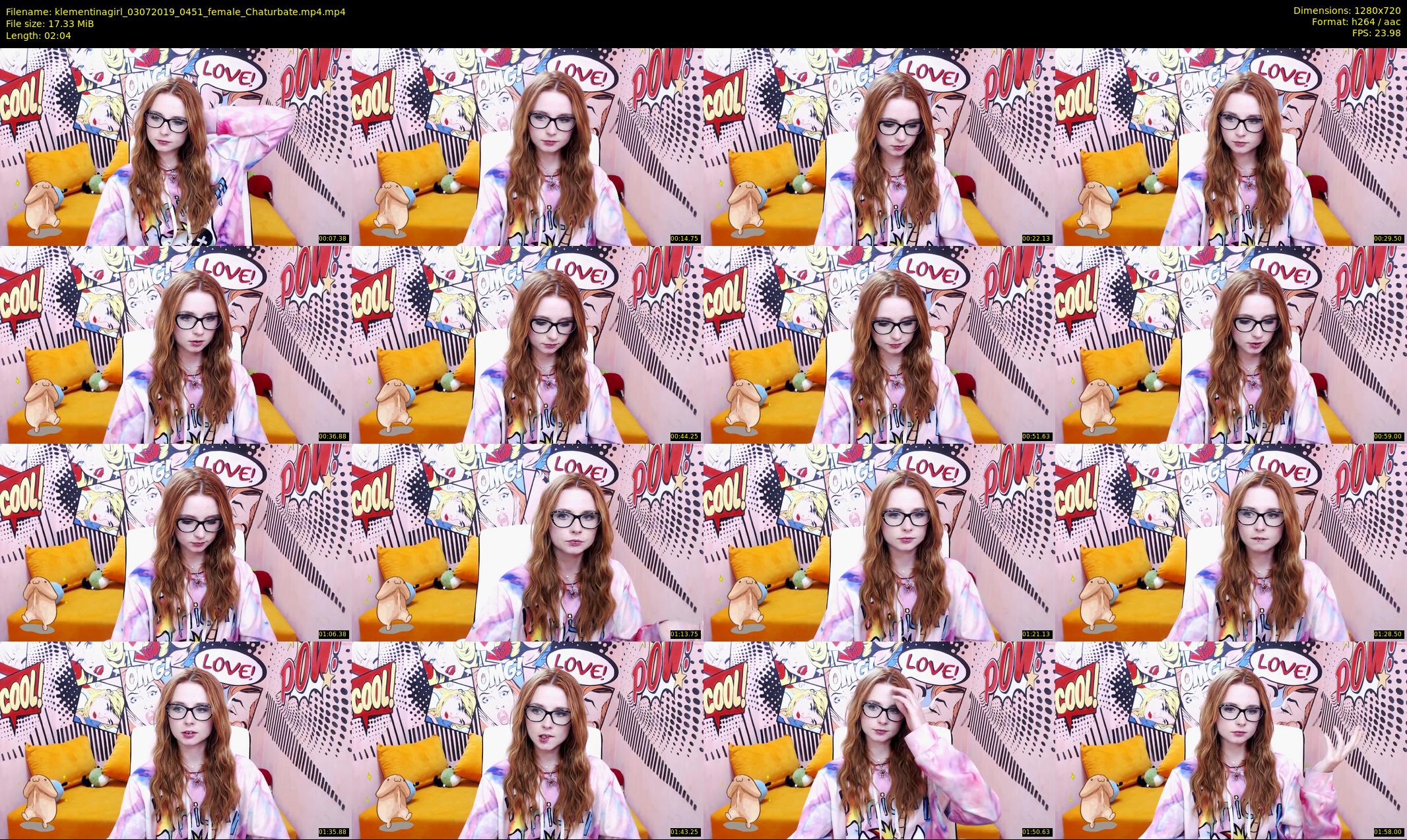 klementinagirl — 3 minute Chaturbate female cam show recording, 720p, Jul 3, 2019