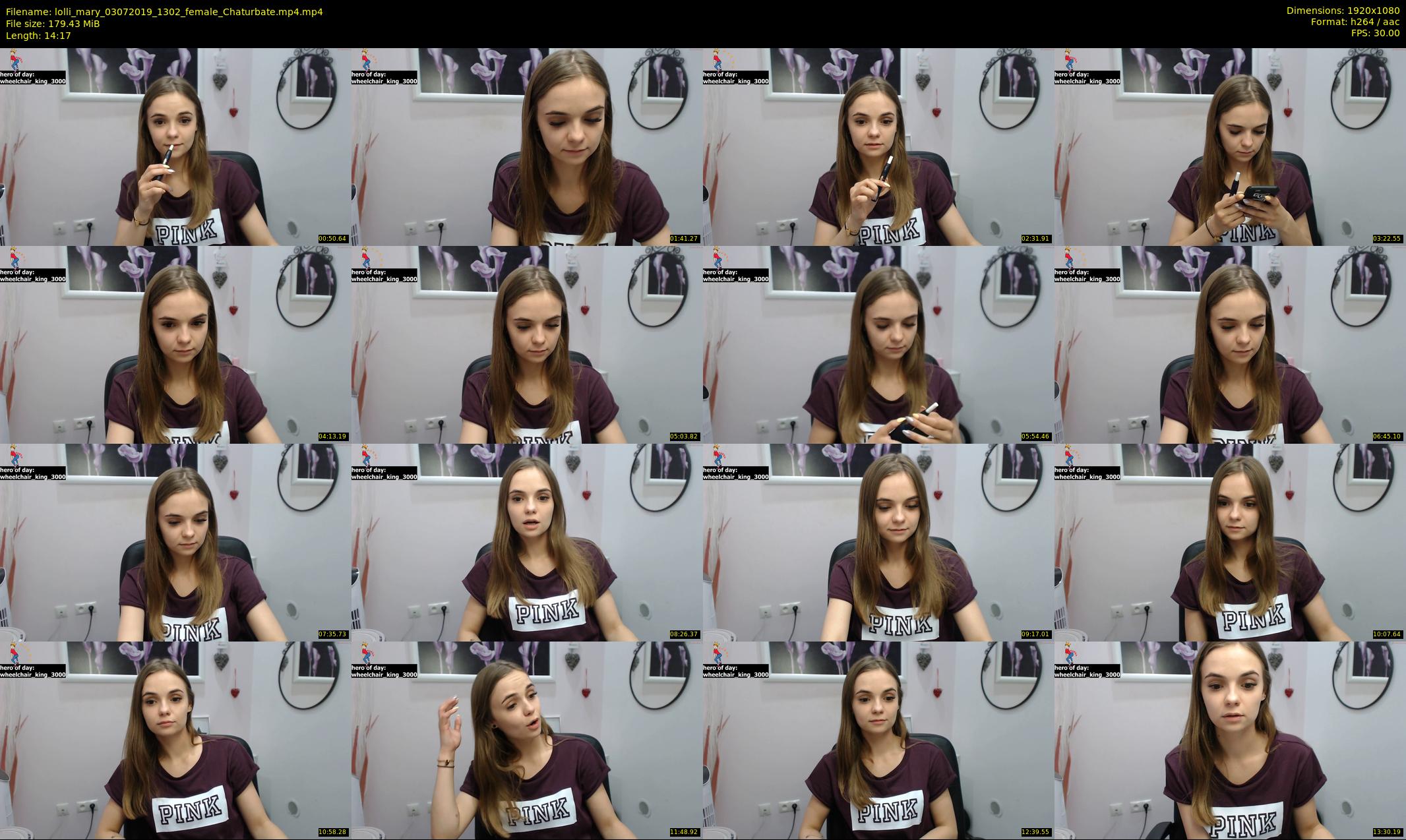 lolli_mary — 15 minute Chaturbate female cam show recording, 1080p, Jul 3, 2019