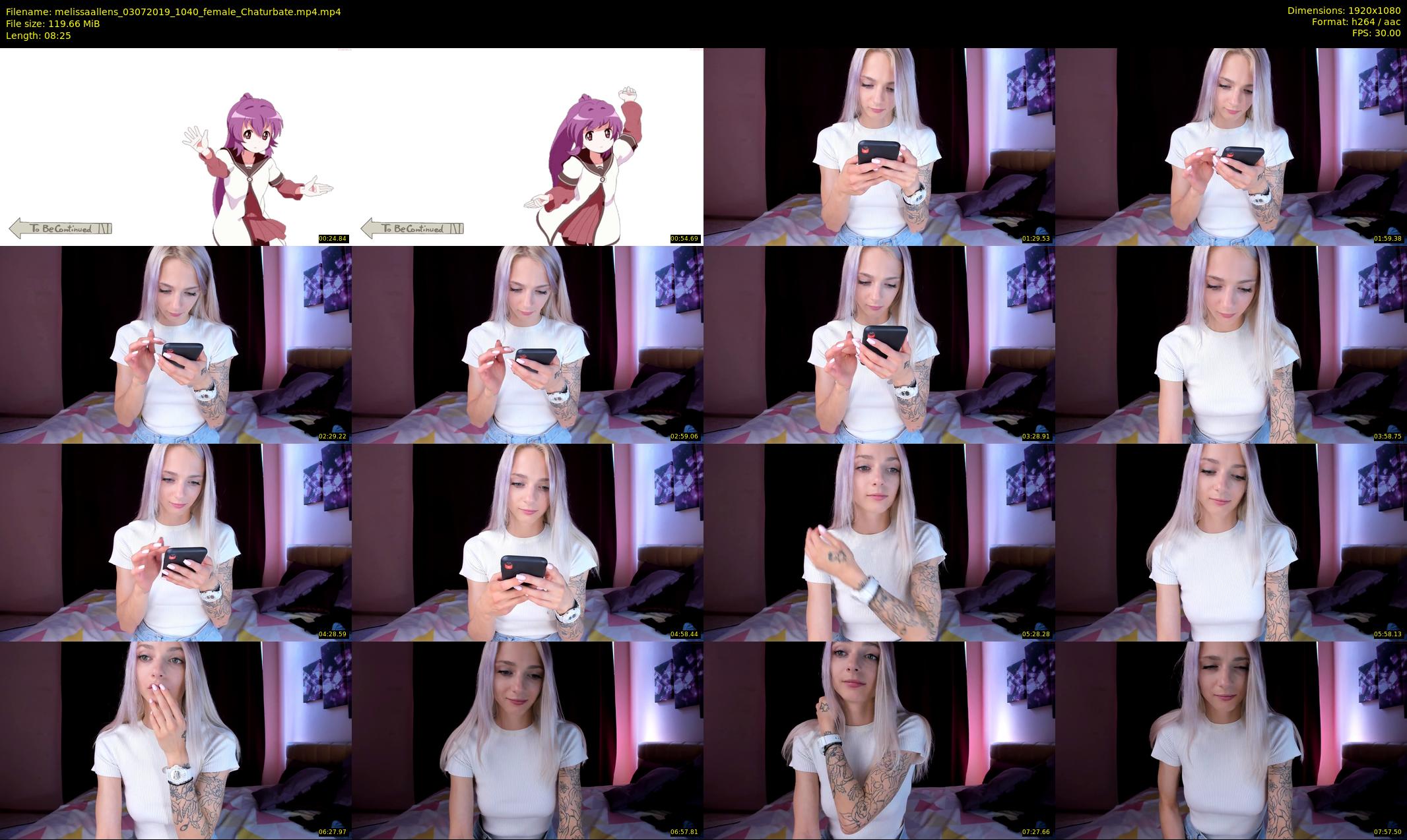 melissaallens — 9 minute Chaturbate female cam show recording, 1080p, Jul 3, 2019