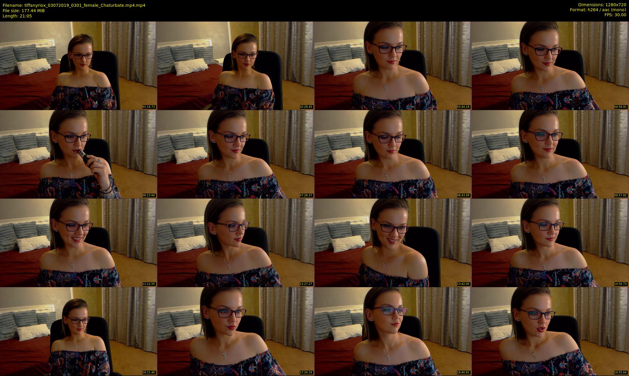 tiffanyriox — 22 minute Chaturbate female cam show recording, 720p, Jul 3, 2019