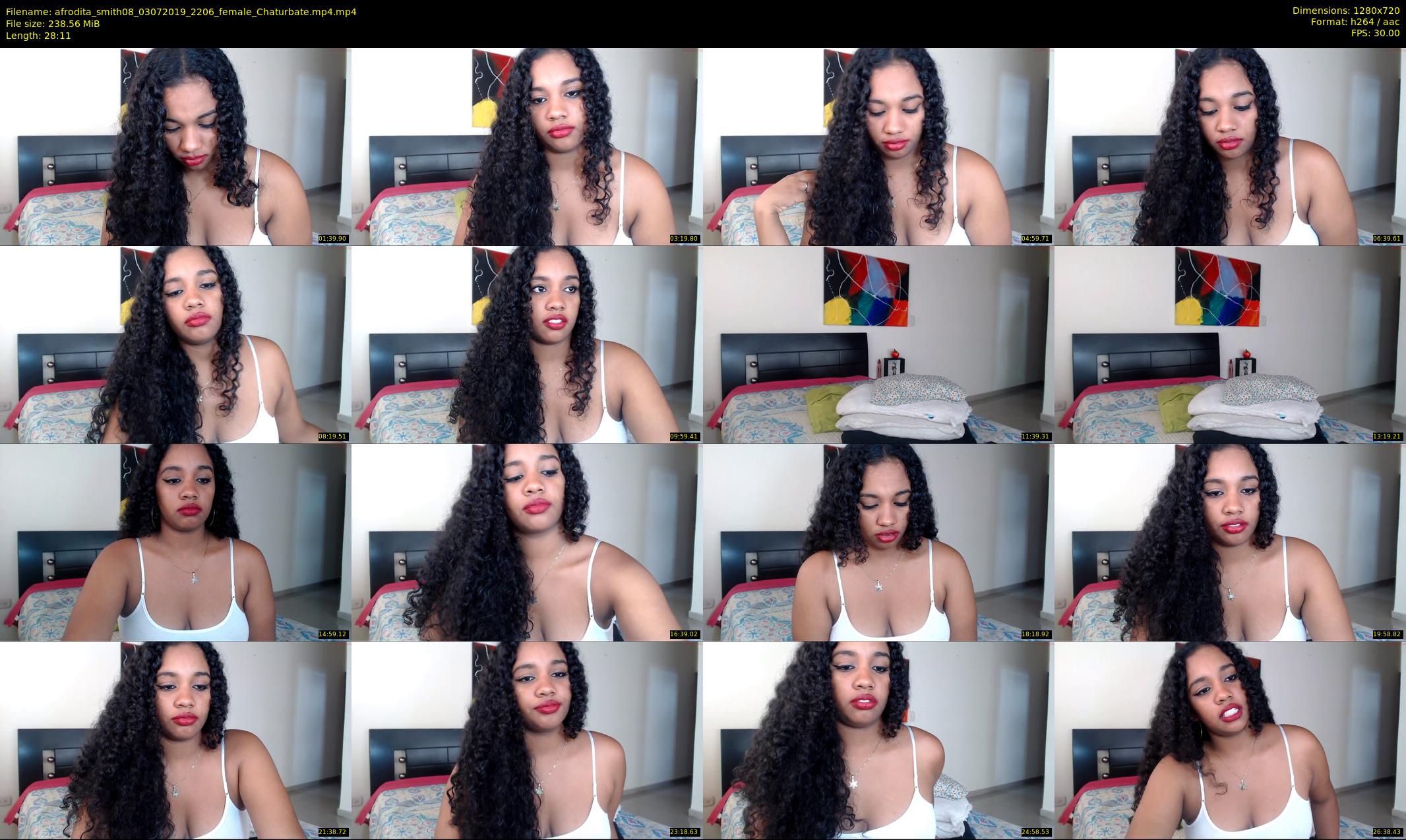 afrodita_smith08 — 29 minute Chaturbate female cam show recording, 720p, Jul 3, 2019