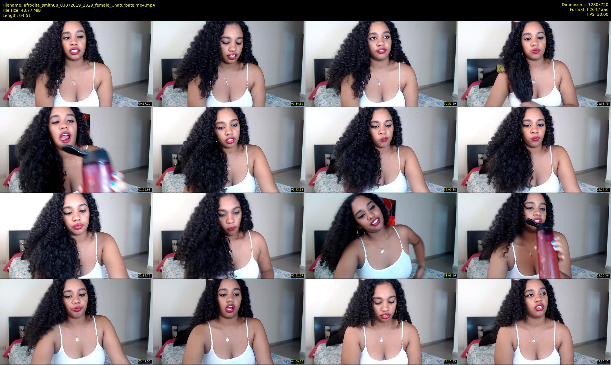 afrodita_smith08 — 5 minute Chaturbate female cam show recording, 720p, Jul 3, 2019