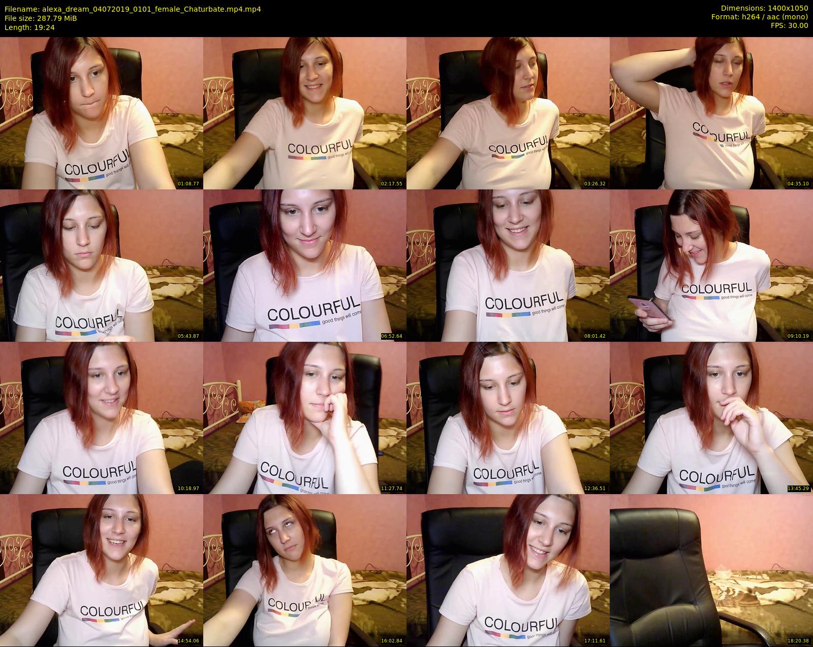 alexa_dream — 20 minute Chaturbate female cam show recording, 720p, Jul 4, 2019