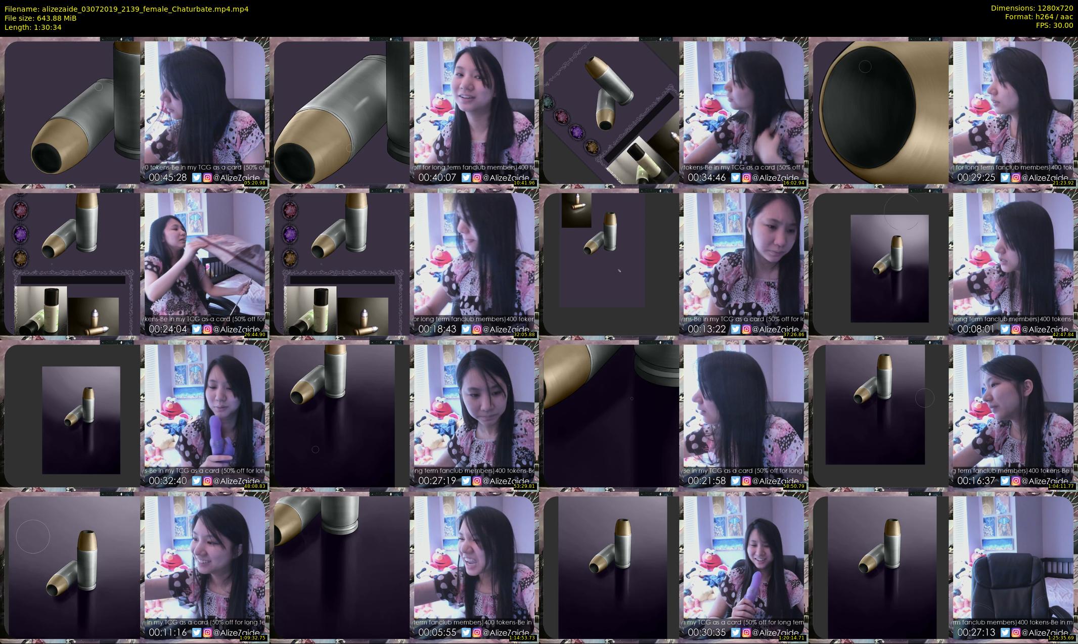 alizezaide — 91 minute Chaturbate female cam show recording, 720p, Jul 3, 2019