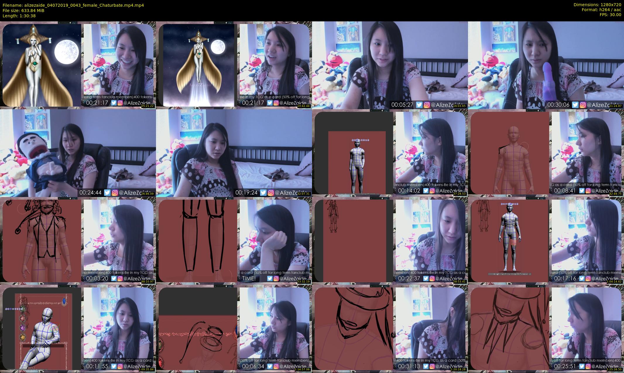 alizezaide — 91 minute Chaturbate female cam show recording, 720p, Jul 4, 2019