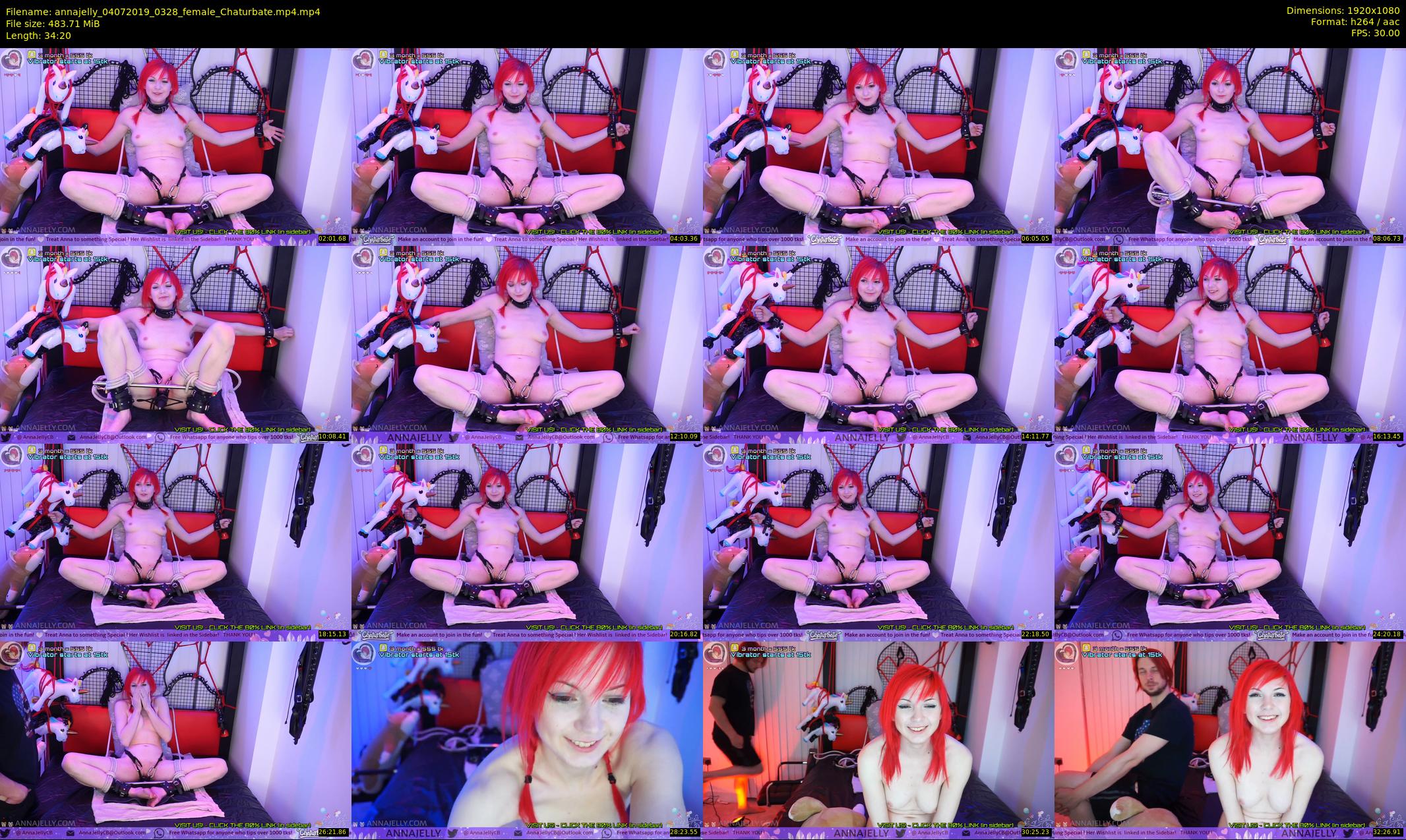 annajelly — 35 minute Chaturbate couple cam show recording, 1080p, Jul 4, 2019