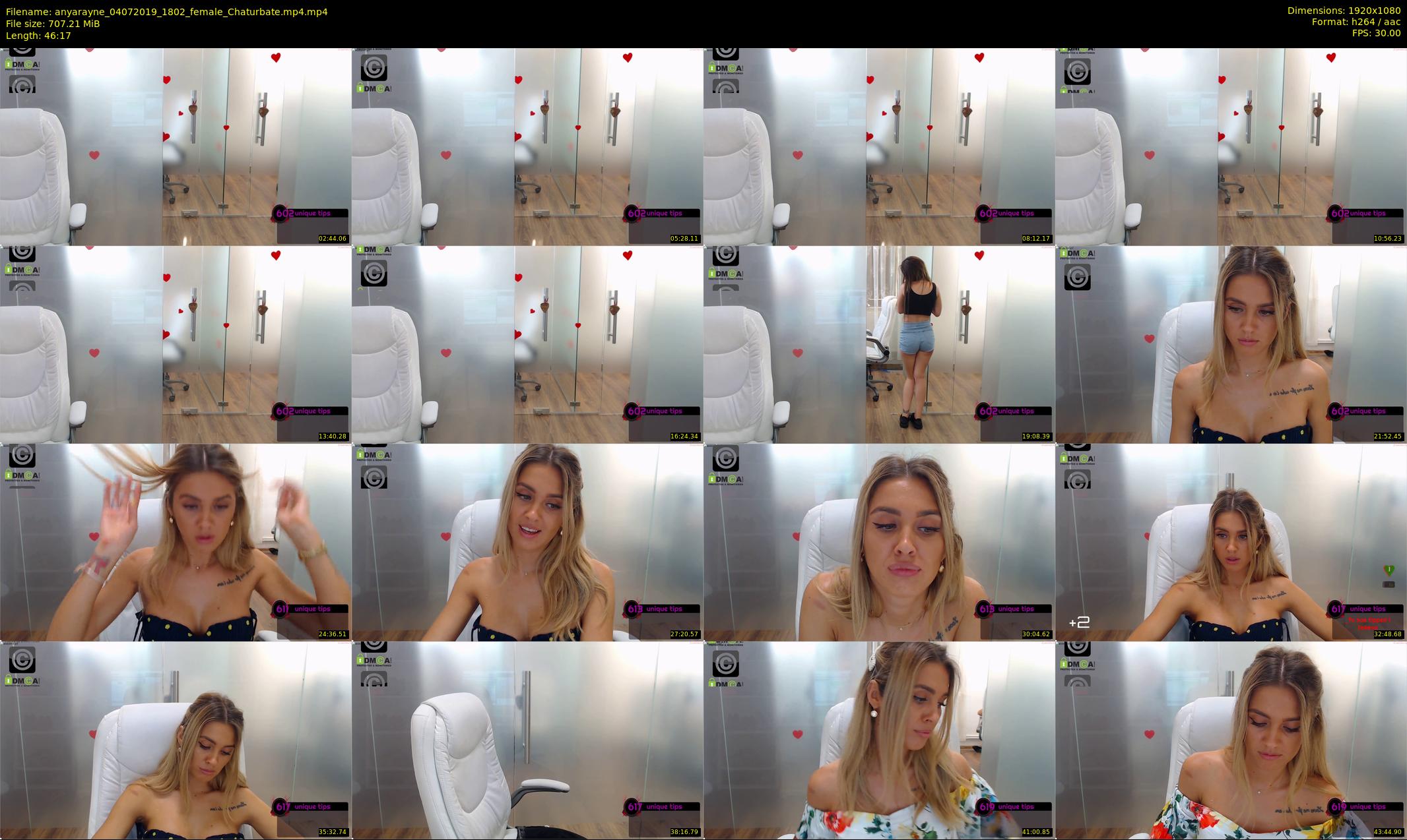 anyarayne — 47 minute Chaturbate female cam show recording, 1080p, Jul 4, 2019