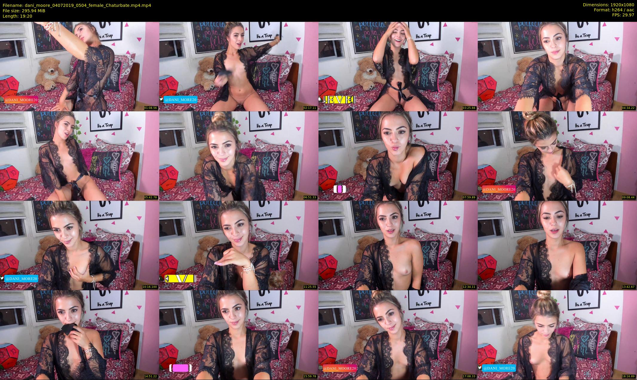 dani_moore — 20 minute Chaturbate female cam show recording, 1080p, Jul 4, 2019