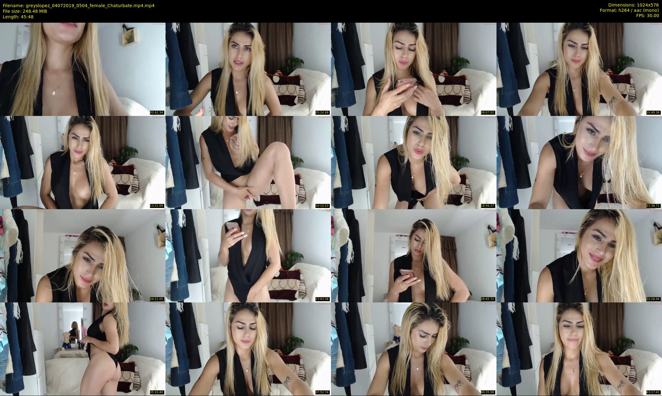 greyslopez — 46 minute Chaturbate female cam show recording, 480p, Jul 4, 2019