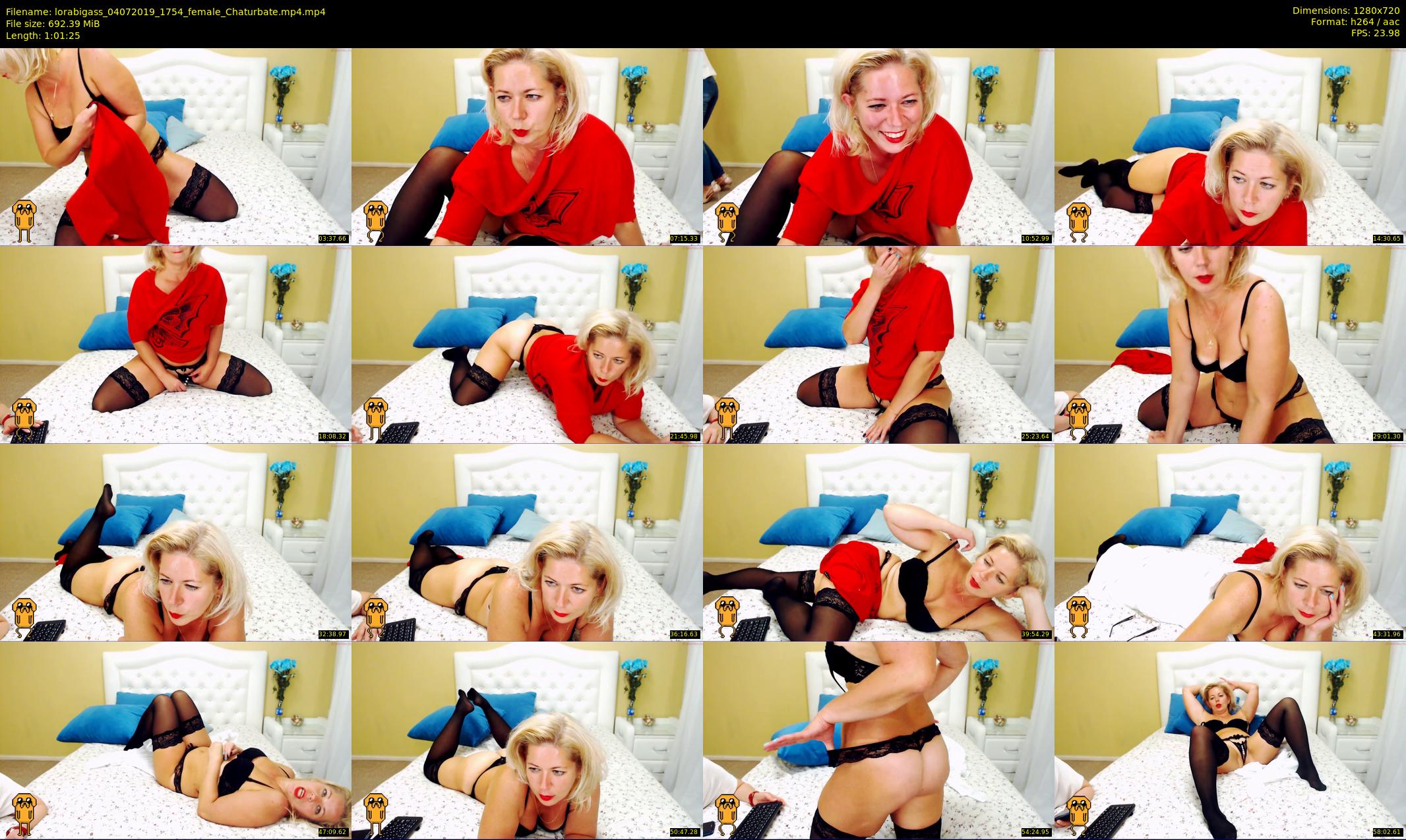 lorabigass — 62 minute Chaturbate female cam show recording, 720p, Jul 4, 2019