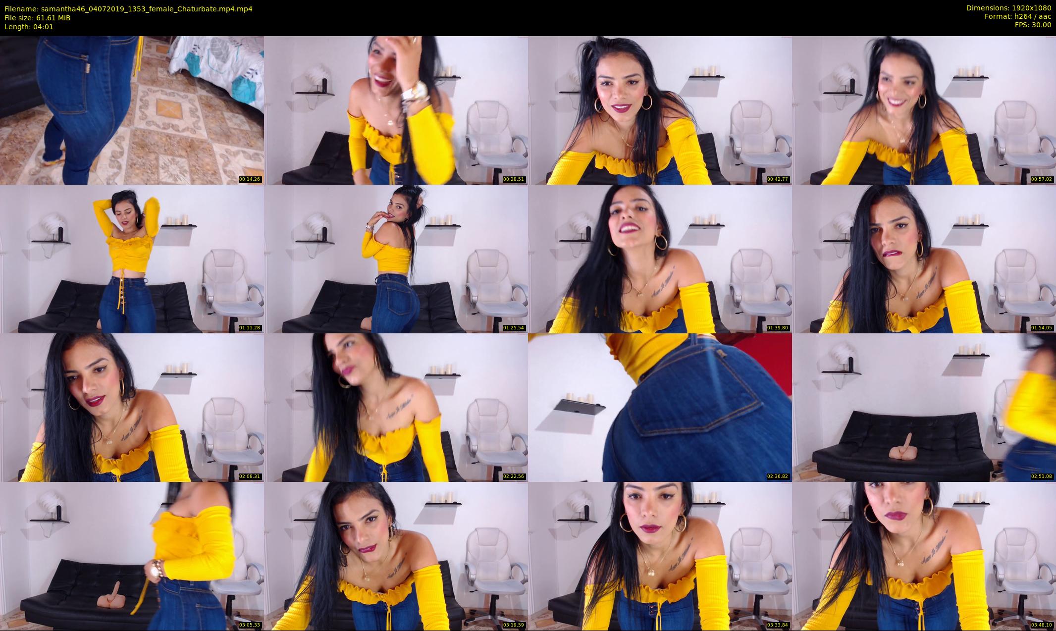 samantha46 — 5 minute Chaturbate female cam show recording, 1080p, Jul 4, 2019
