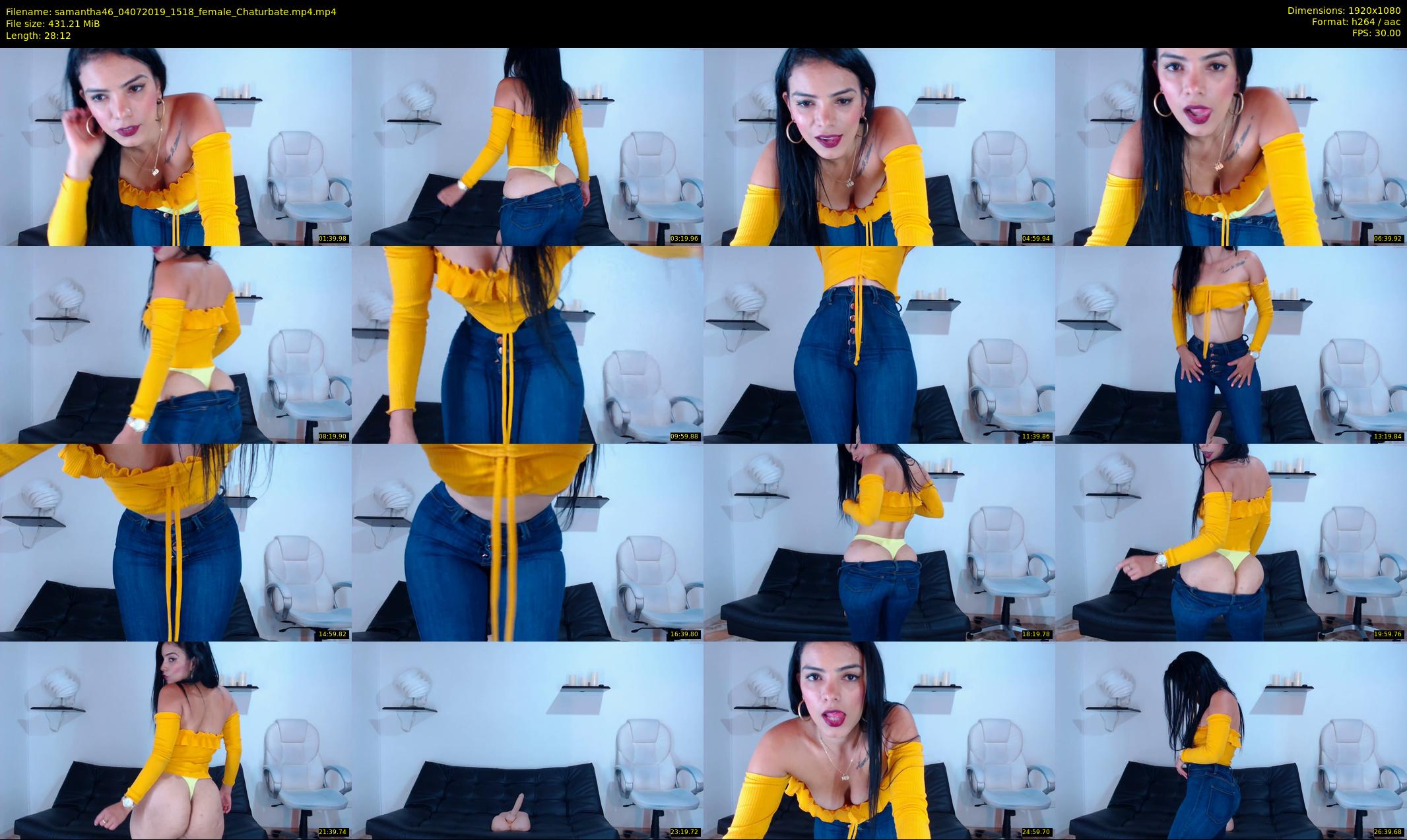 samantha46 — 29 minute Chaturbate female cam show recording, 1080p, Jul 4, 2019