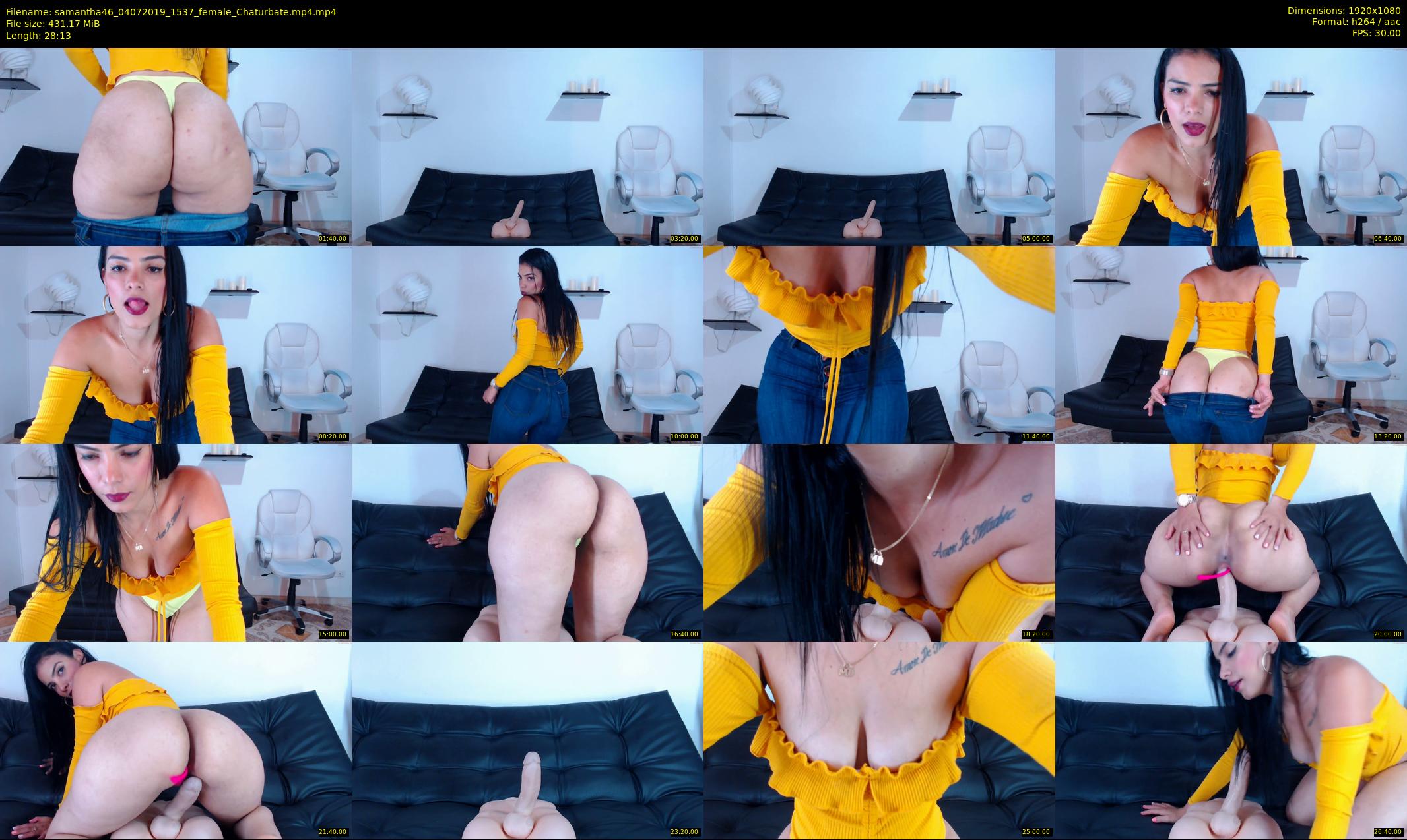 samantha46 — 29 minute Chaturbate female cam show recording, 1080p, Jul 4, 2019