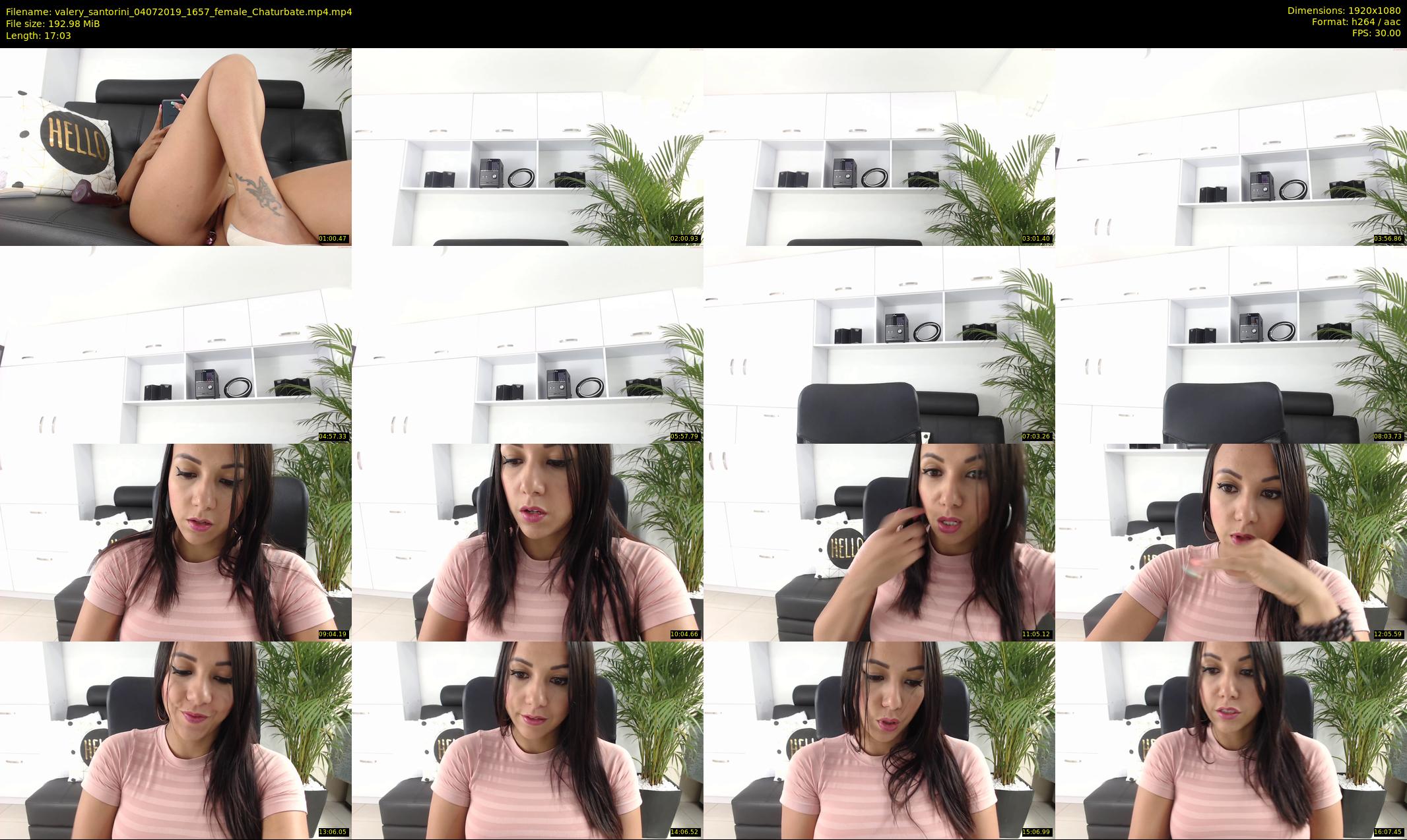 valery_santorini — 18 minute Chaturbate female cam show recording, 1080p, Jul 4, 2019