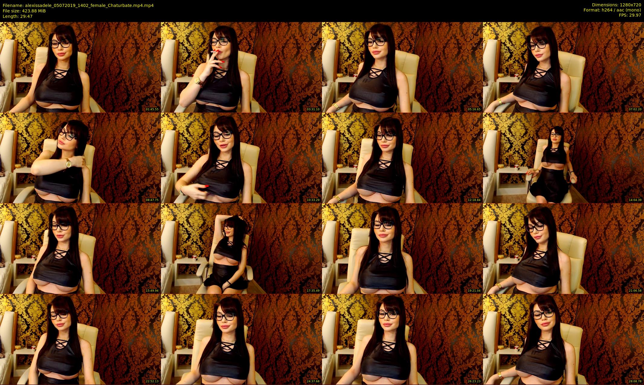 alexissadele — 30 minute Chaturbate female cam show recording, 720p, Jul 5, 2019